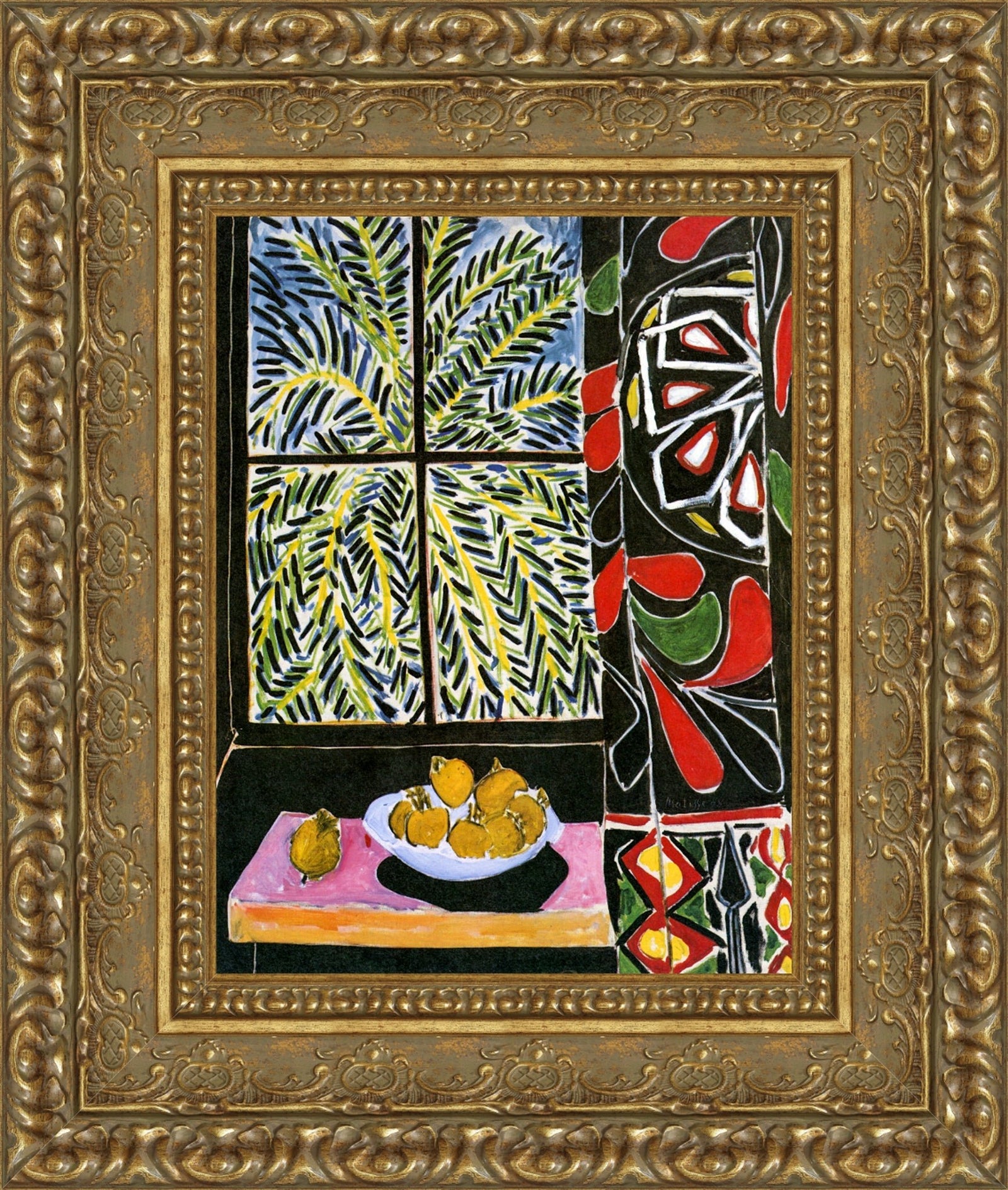 Interior with Egyptian Curtain (Intérieur aux rideaux égyptiens) – Henri Matisse, 1948