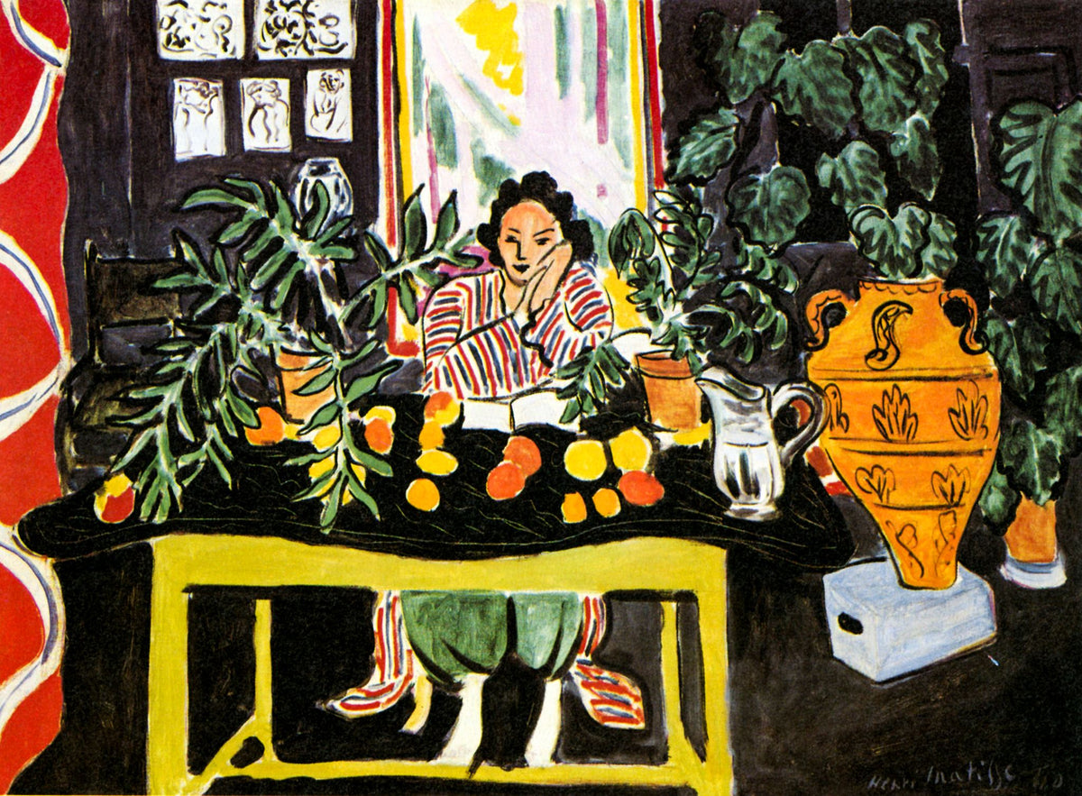 Interior with Etruscan Vase – Henri Matisse, 1940, framed