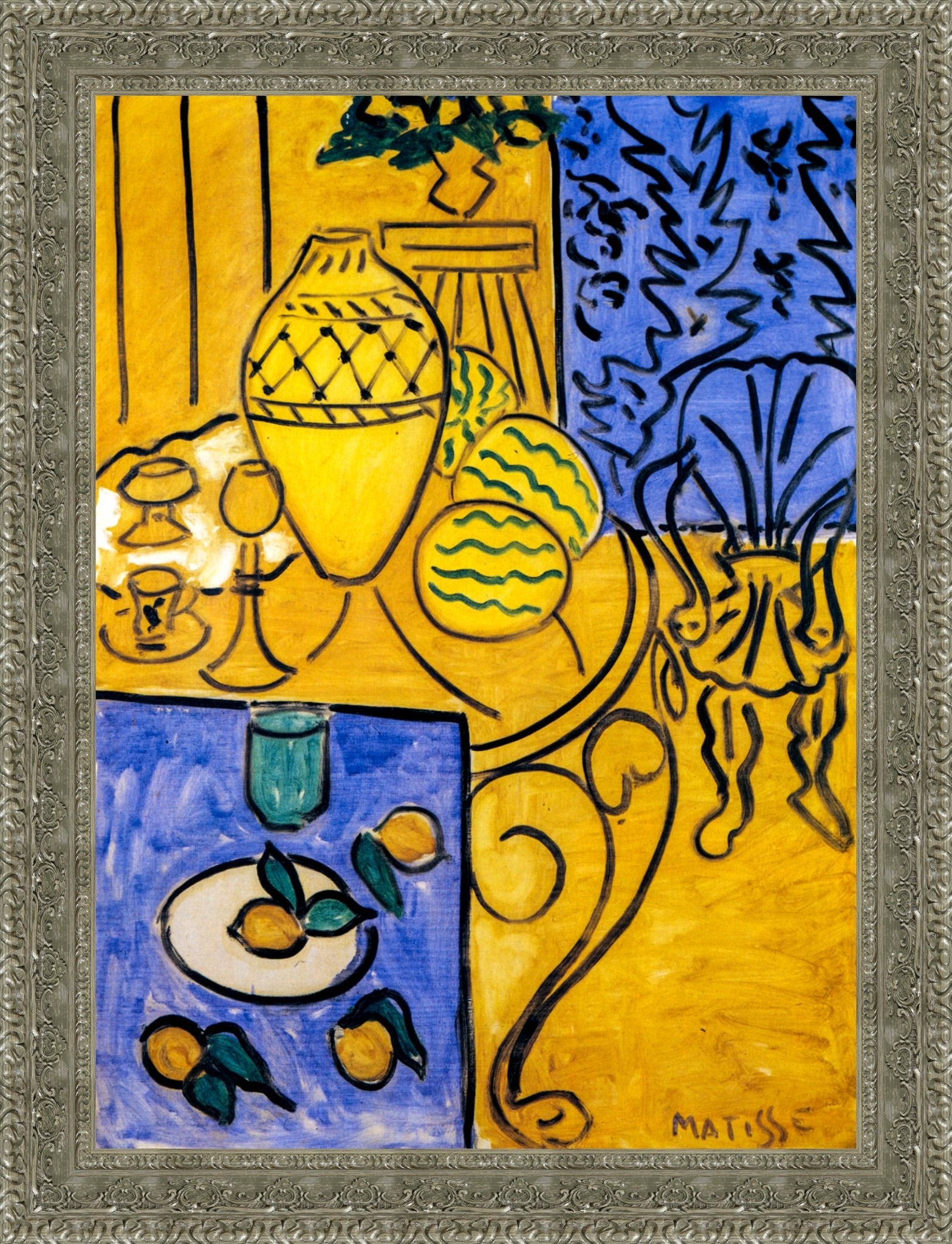 Interior, Yellow and Blue (Intérieur, jaune et bleu) – Henri Matisse, 1946 - Canvas Classics