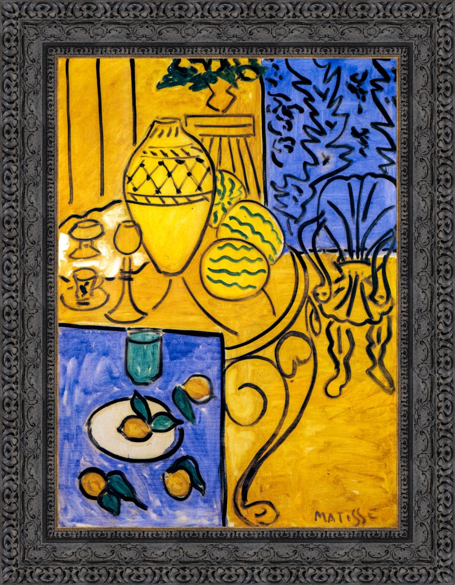 Interior, Yellow and Blue (Intérieur, jaune et bleu) – Henri Matisse, 1946 - Canvas Classics
