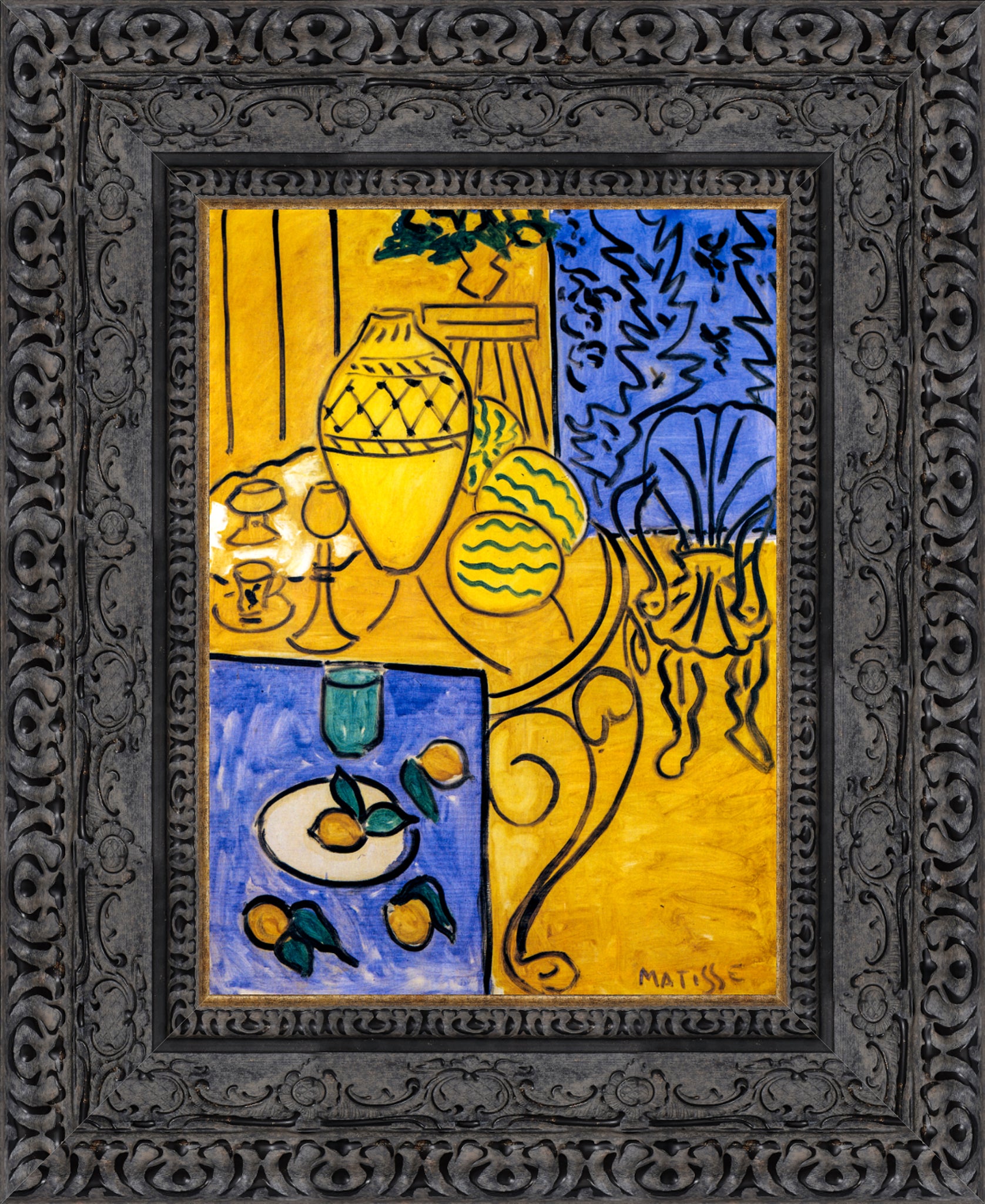 Interior, Yellow and Blue (Intérieur, jaune et bleu) – Henri Matisse, 1946 - Canvas Classics