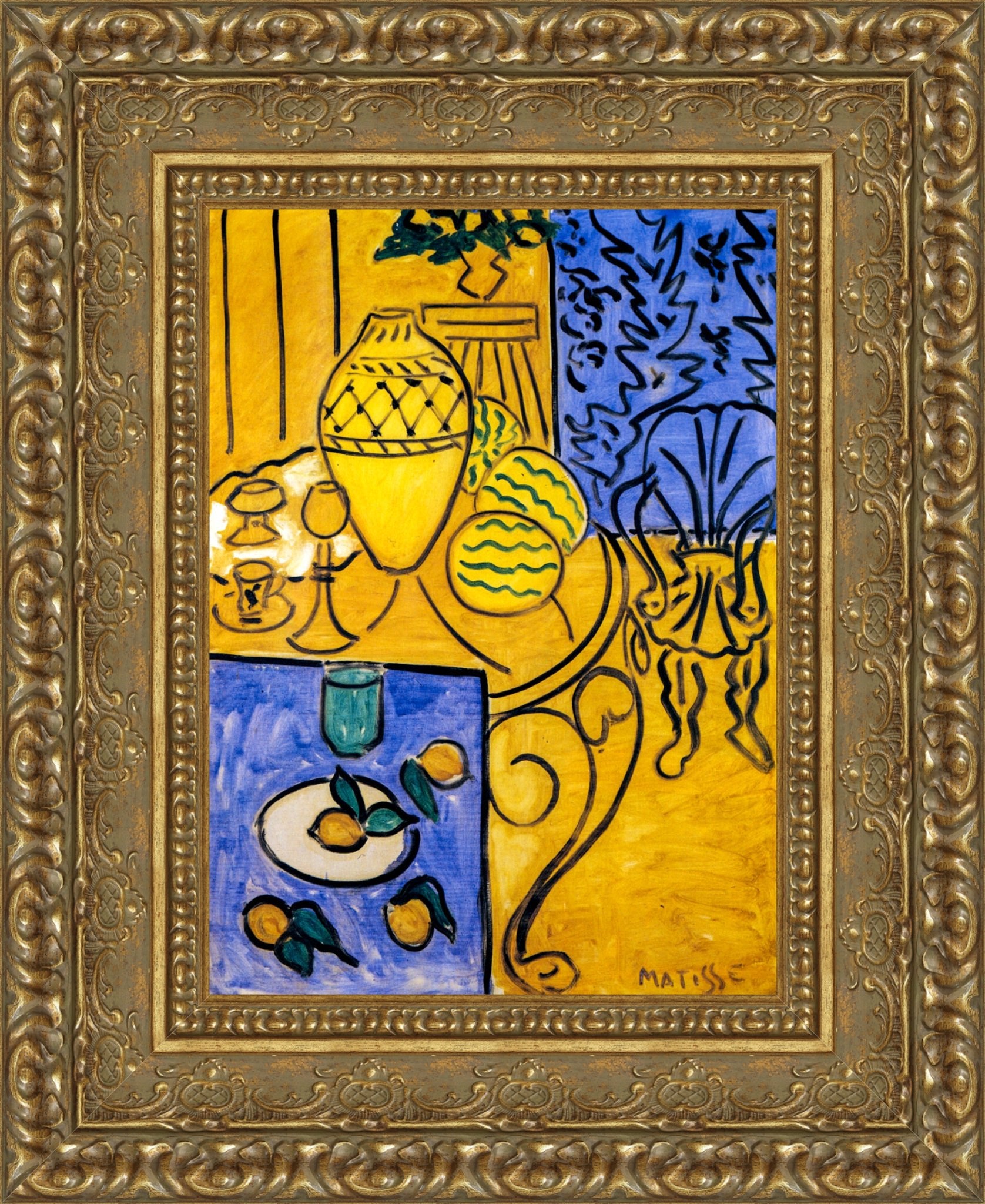 Interior, Yellow and Blue (Intérieur, jaune et bleu) – Henri Matisse, 1946 - Canvas Classics