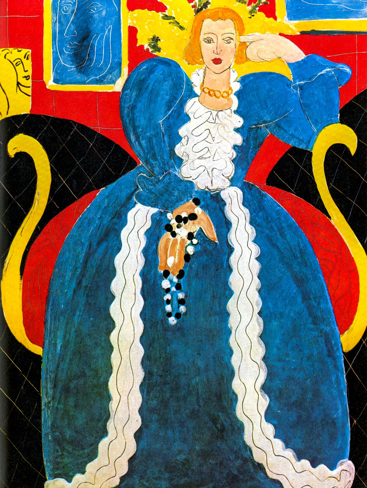 Lady in Blue (La Dame en Bleu) – Henri Matisse, 1937, framed