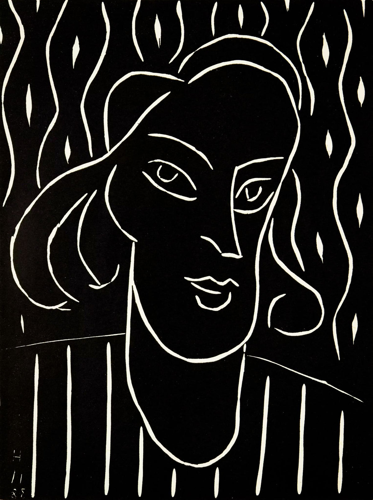 Head of a Woman – Henri Matisse, 1938, framed