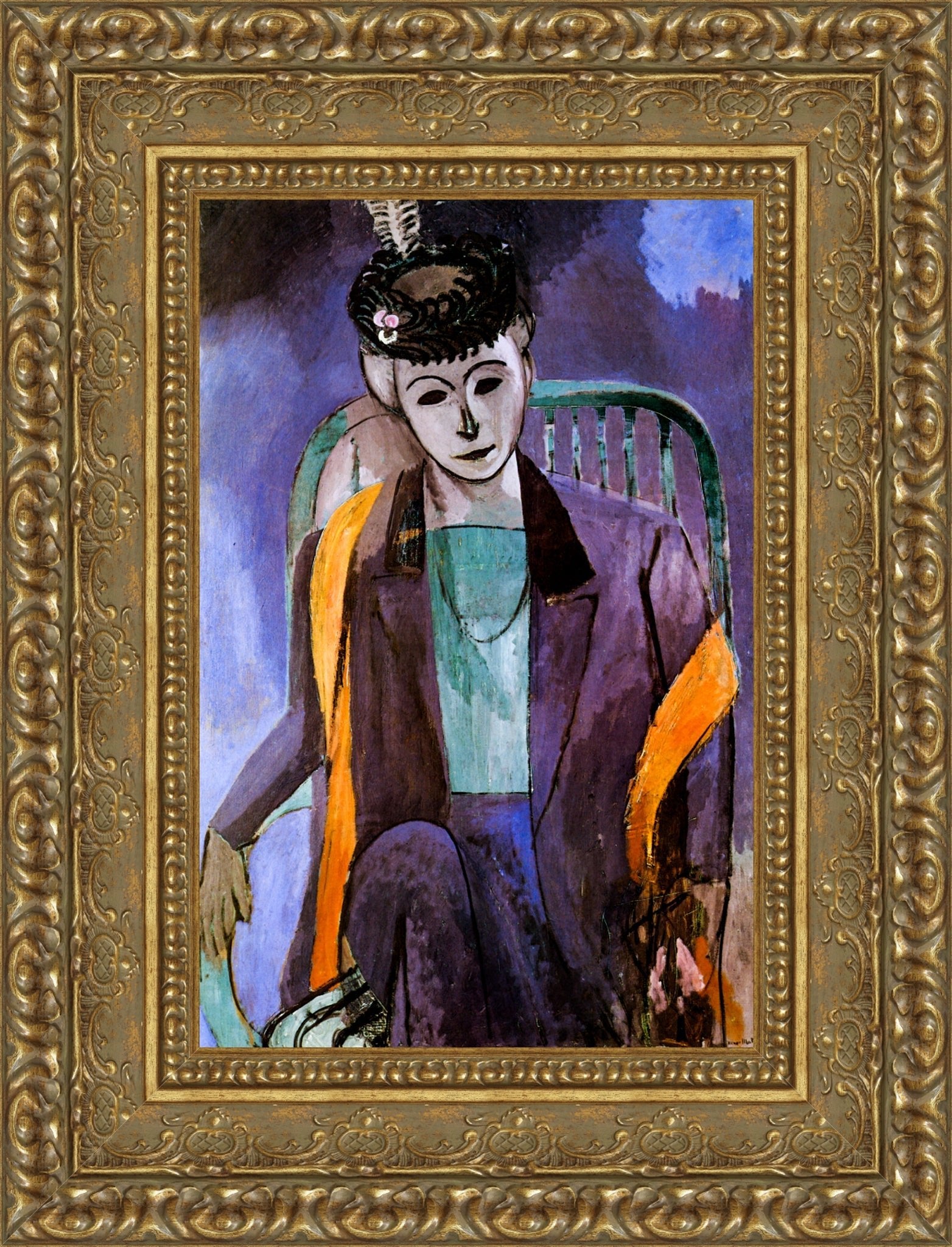Madame Matisse (Portrait of Amélie Matisse) – Henri Matisse, 1913