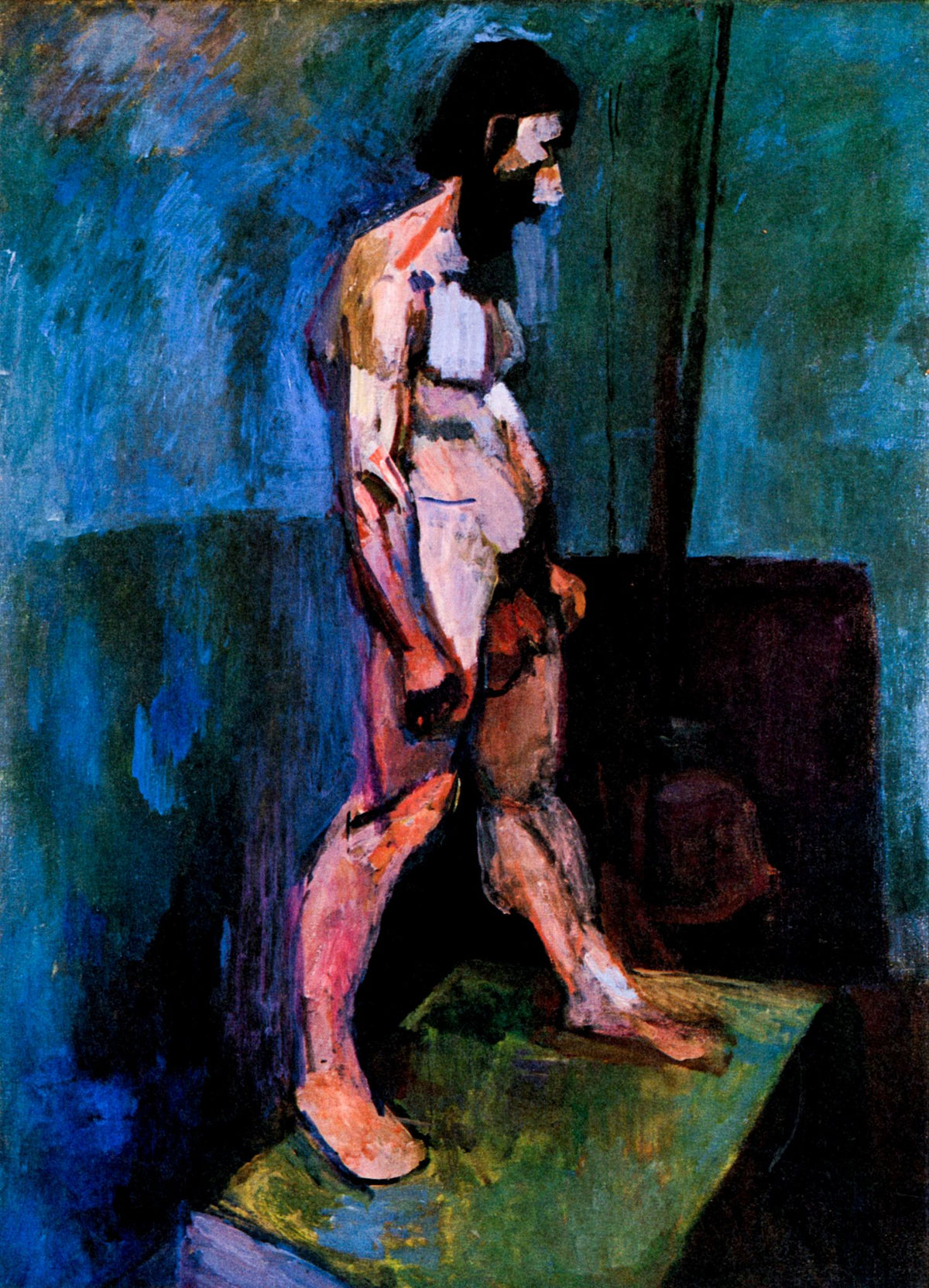 Male Model (Modèle masculin) – Henri Matisse, 1900, framed