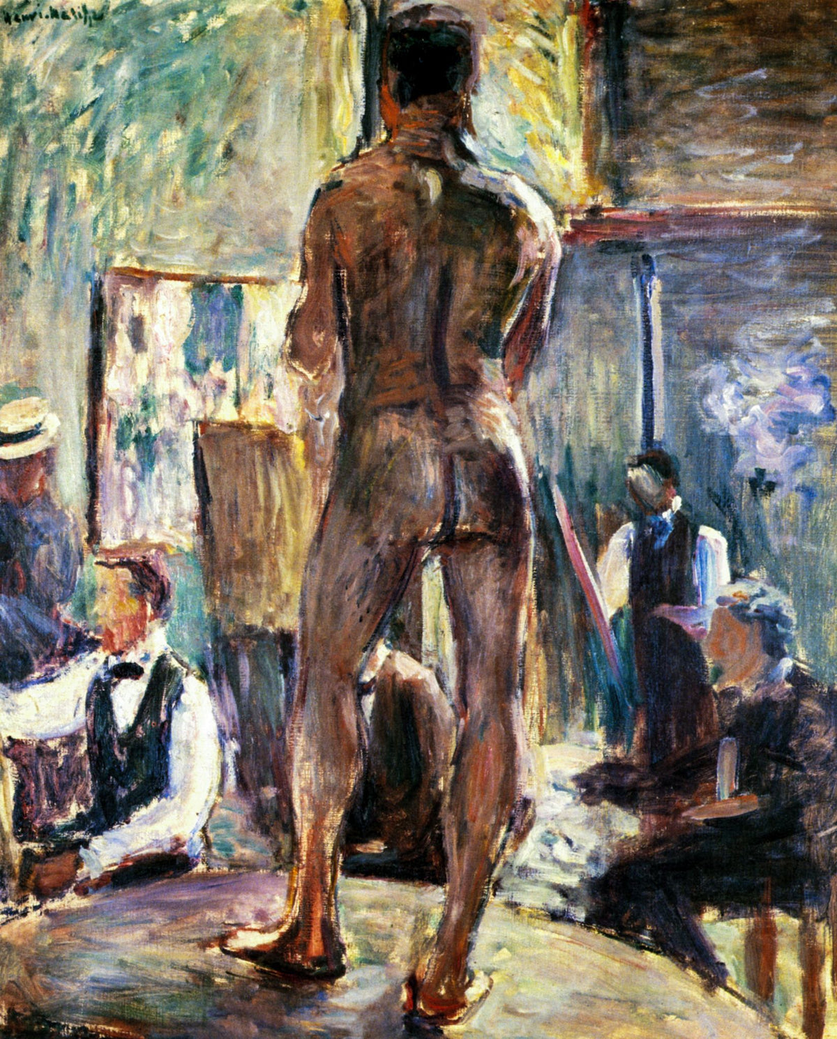Male Nude in the Studio (Nu masculin dans l’atelier) – Henri Matisse, 1900, framed