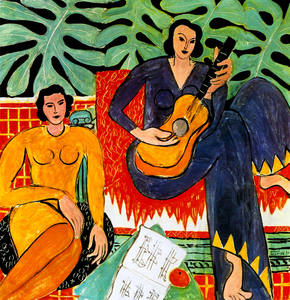 Music – Henri Matisse, 1939, framed
