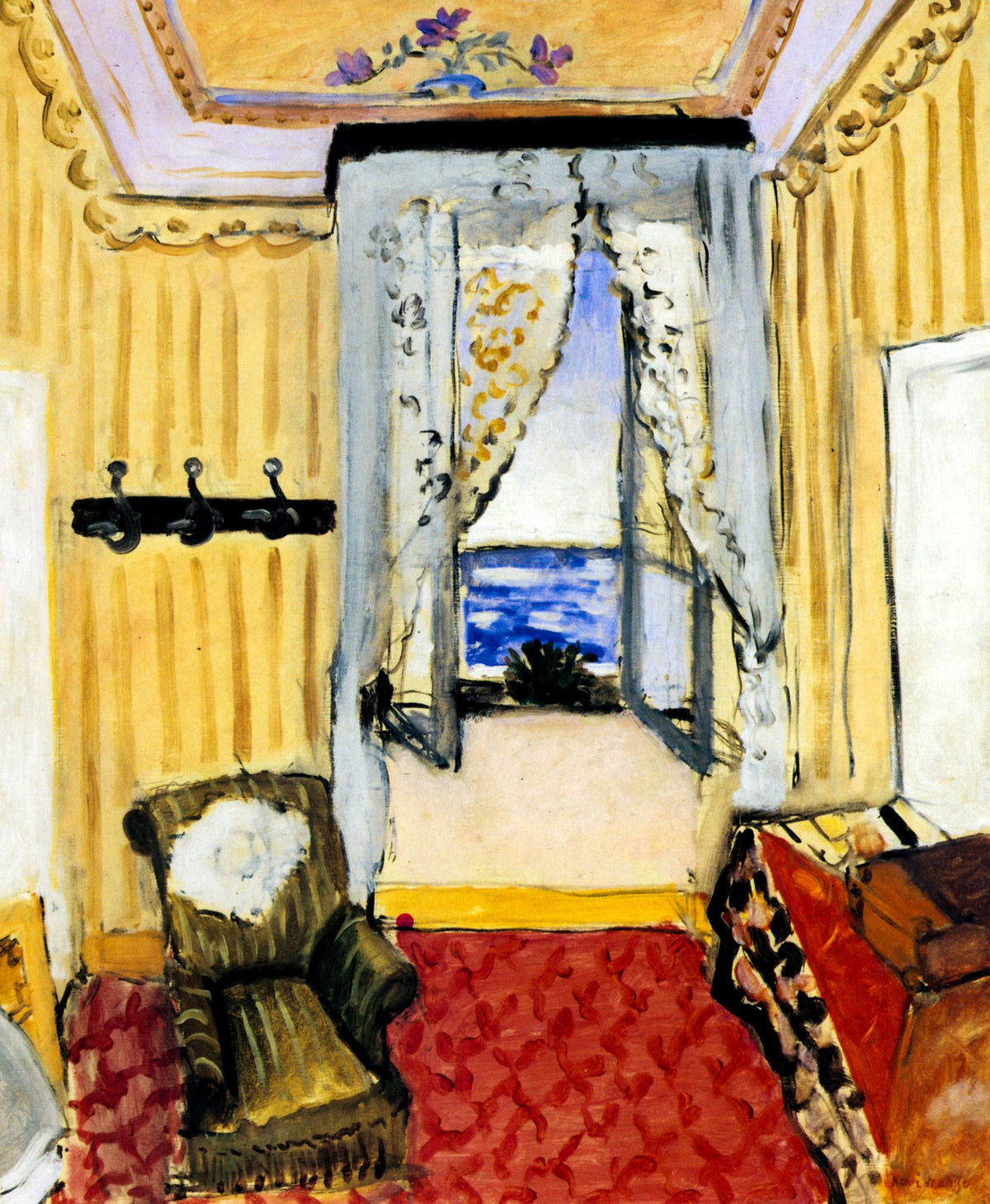My Room at the Beau Rivage – Henri Matisse, 1917, framed