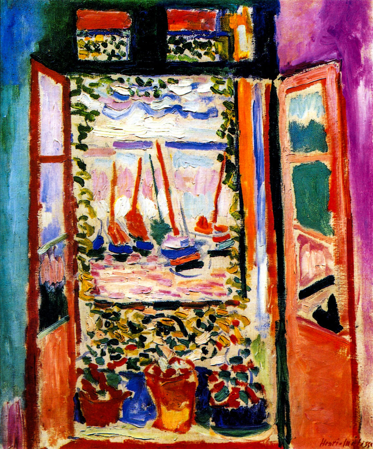 Open Window, Collioure – Henri Matisse, 1905, framed