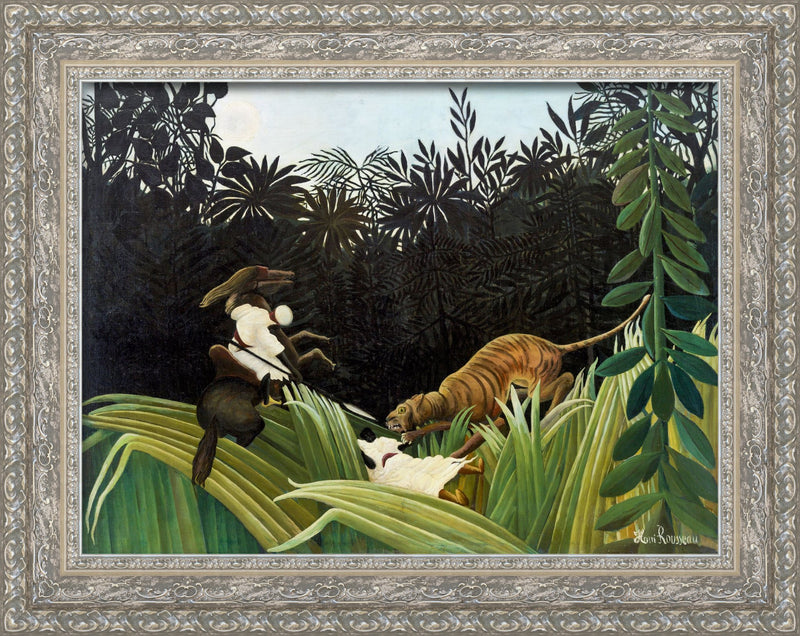 Scouts Attacked by a Tiger (Les Renseignements) – Henri Rousseau, 1908