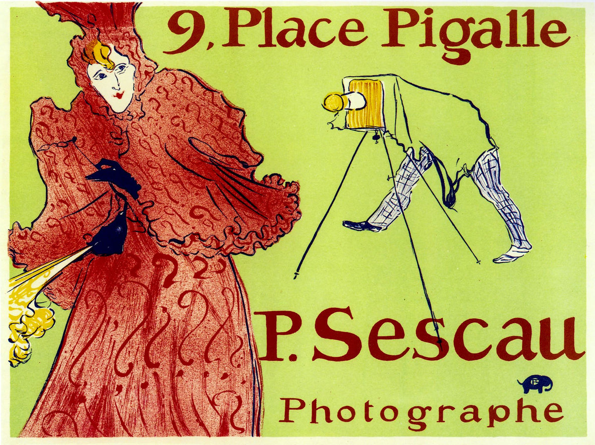 9, Place Pigalle (P. Sescau Photographe) – Henri de Toulouse-Lautrec, 1894, framed