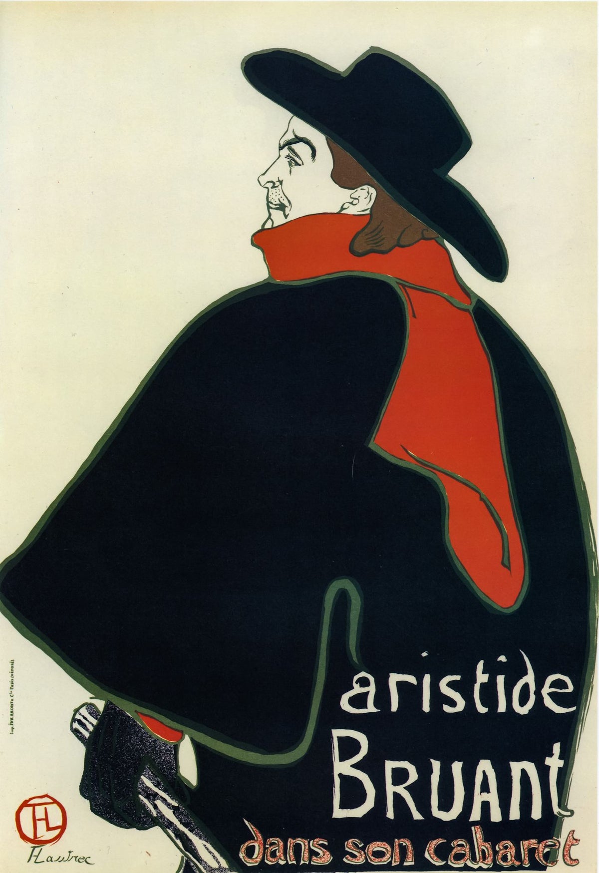 Aristide Bruant dans son cabaret – Henri de Toulouse-Lautrec, 1893, framed