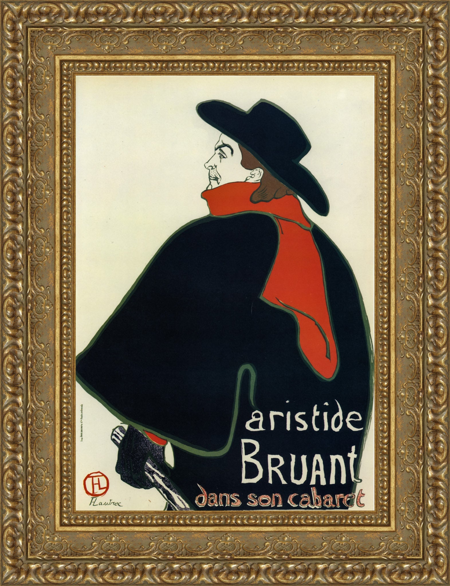 Aristide Bruant dans son cabaret – Henri de Toulouse-Lautrec, 1893