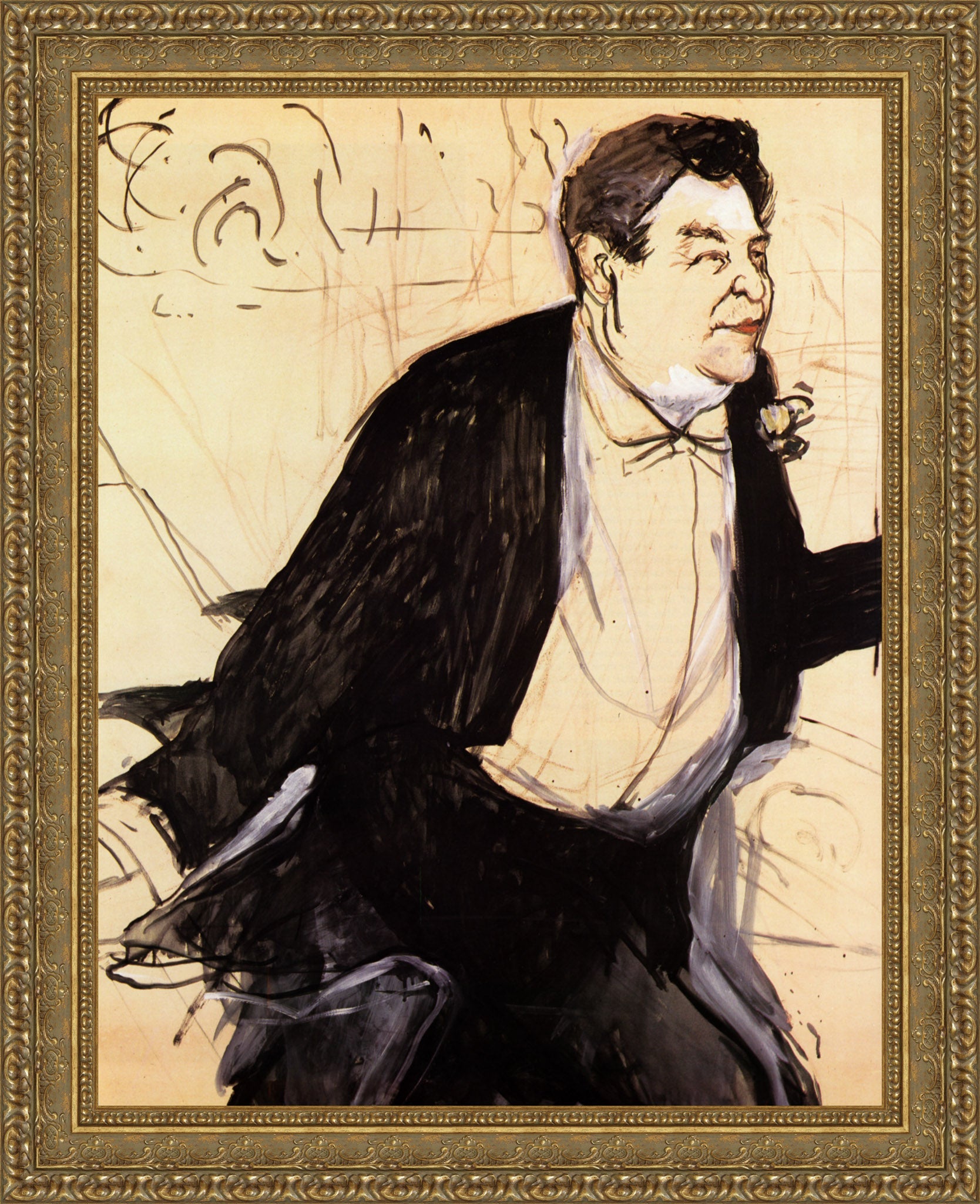Caudieux (Study) – Henri de Toulouse - Lautrec, 1893 - Canvas Classics