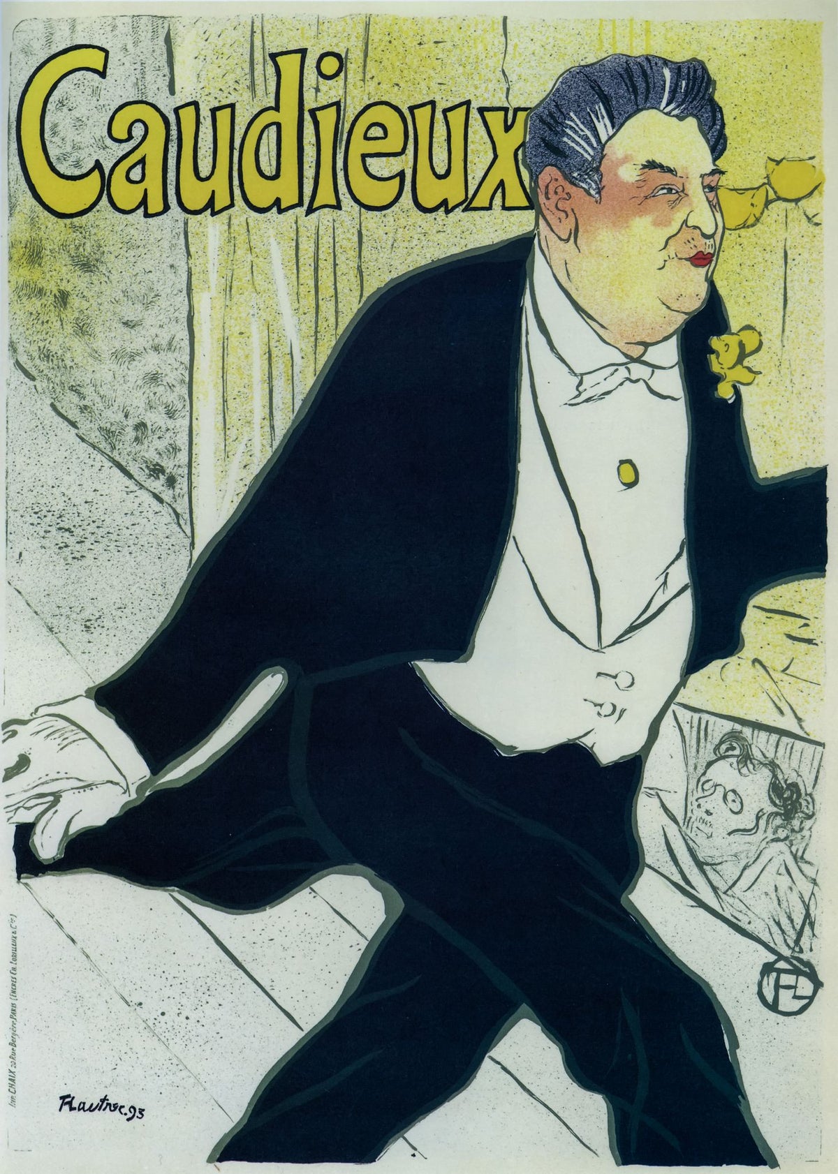 Caudieux – Henri de Toulouse-Lautrec, 1893, framed
