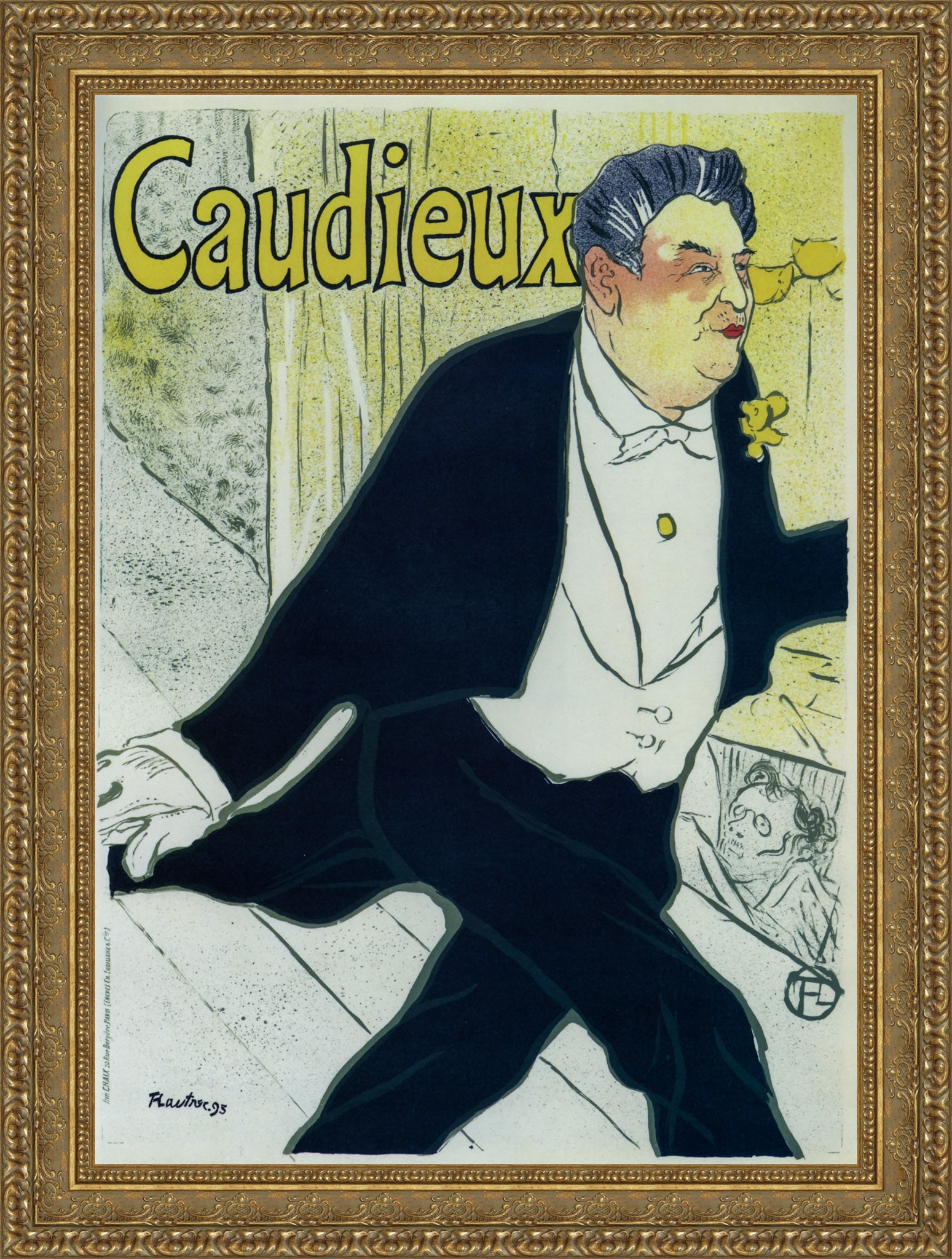 Caudieux – Henri de Toulouse - Lautrec, 1893 - Canvas Classics