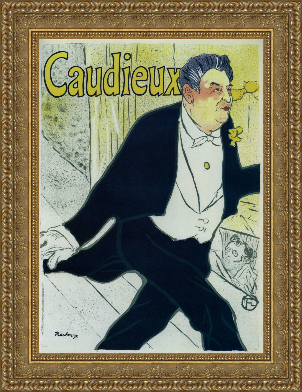 Caudieux by Henri de Toulouse-Lautrec — Framed Giclee Canvas Print | Canvas Classics
