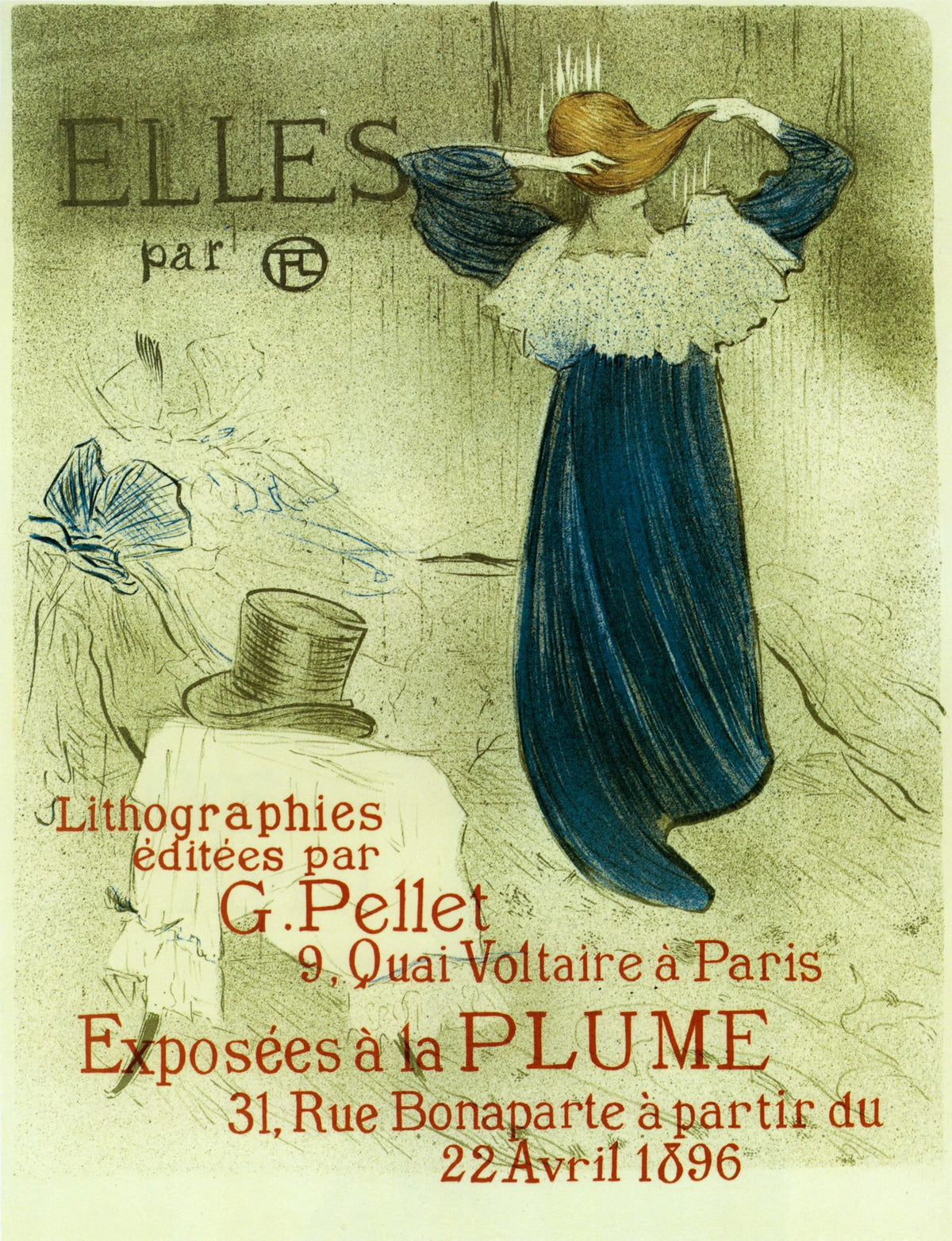 Elles, Frontispiece – Henri de Toulouse-Lautrec, 1896, framed