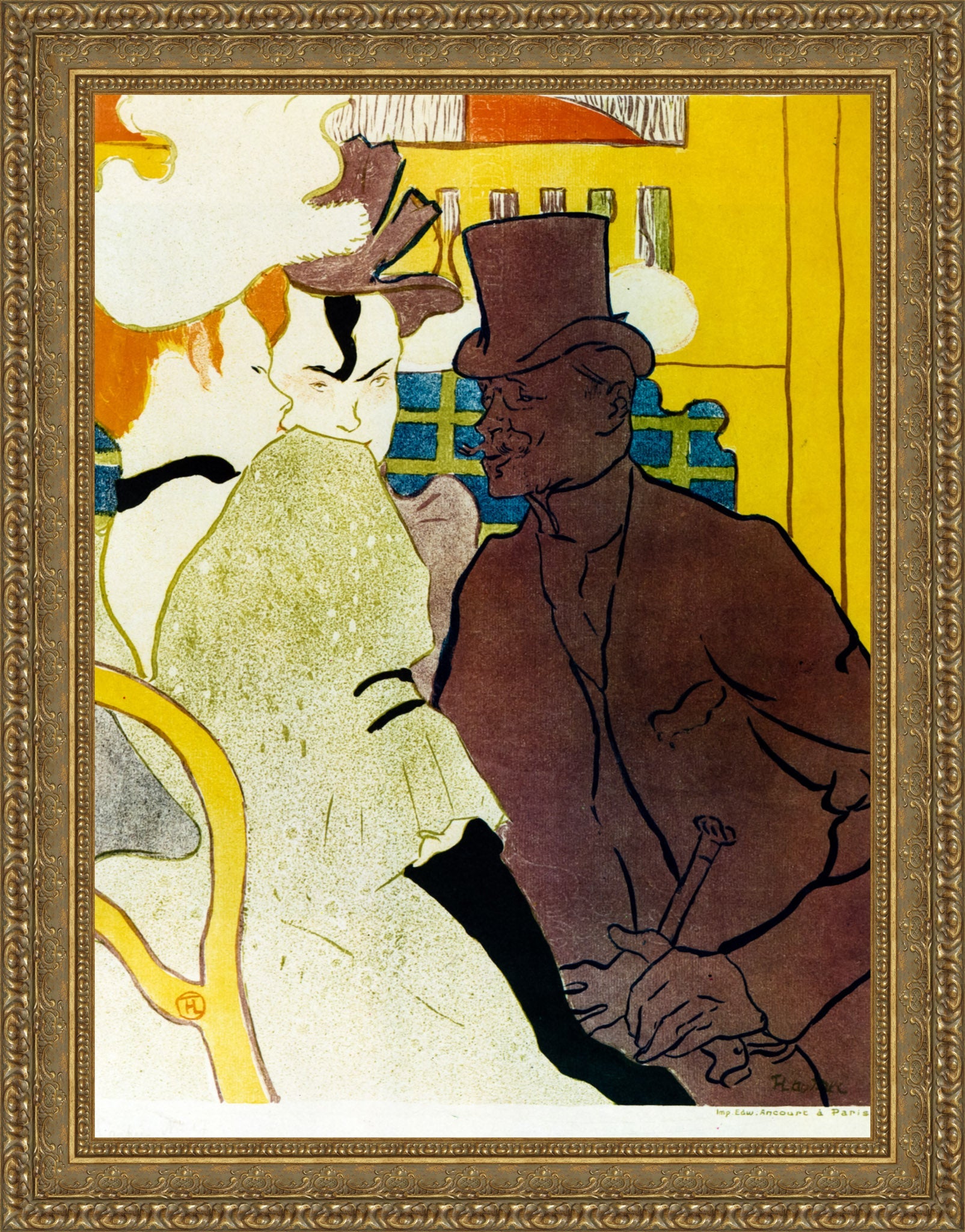 Englishman at the Moulin Rouge – Henri de Toulouse - Lautrec, 1892 - Canvas Classics