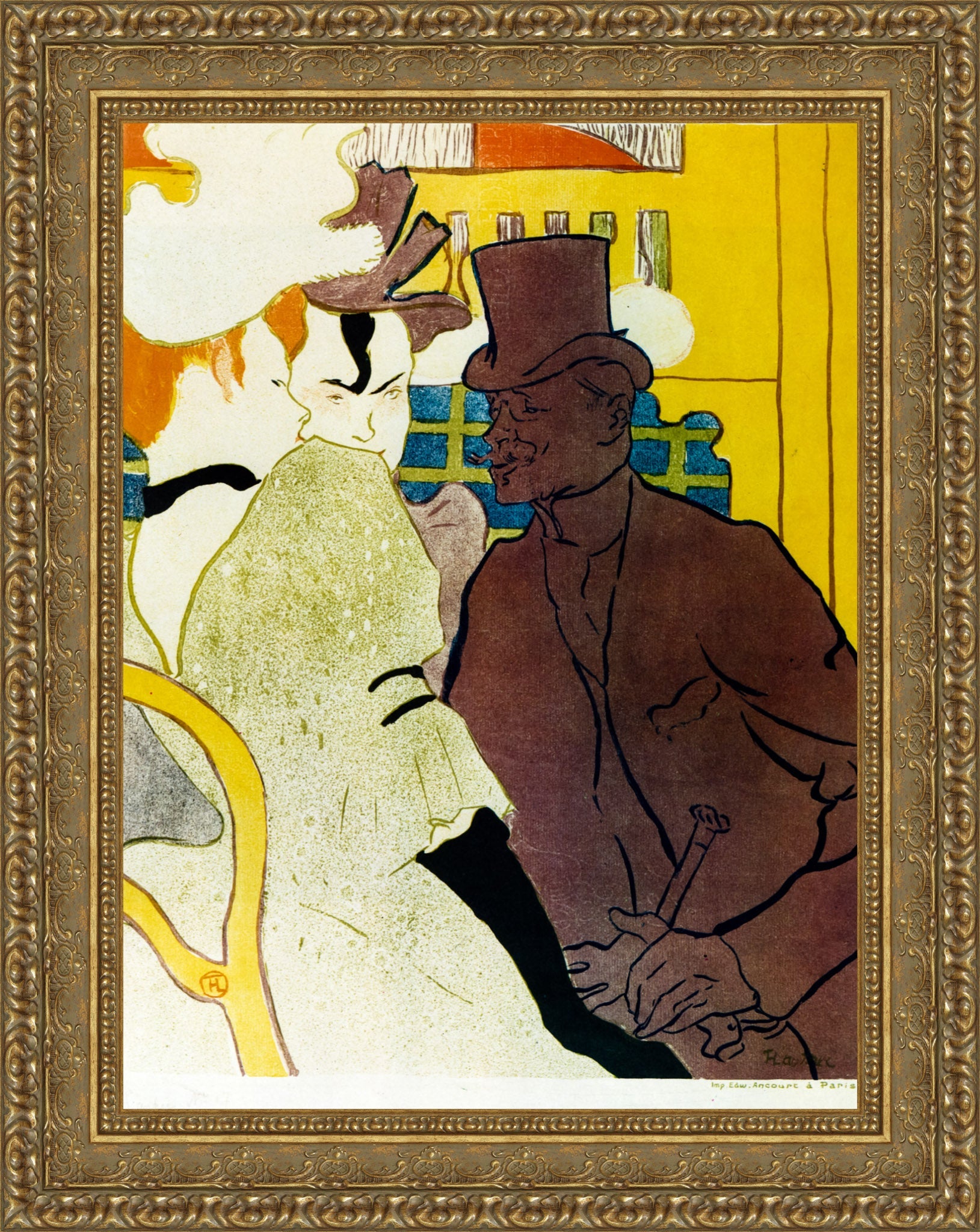 Englishman at the Moulin Rouge – Henri de Toulouse - Lautrec, 1892 - Canvas Classics