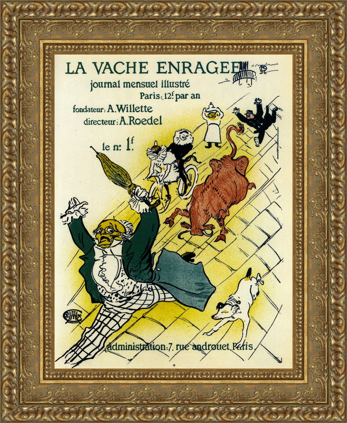 La Vache Enragée (The Mad Cow) – Henri de Toulouse-Lautrec, 1896