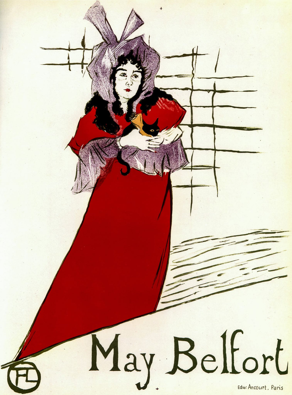 May Belford – Henri de Toulouse-Lautrec, 1895, framed