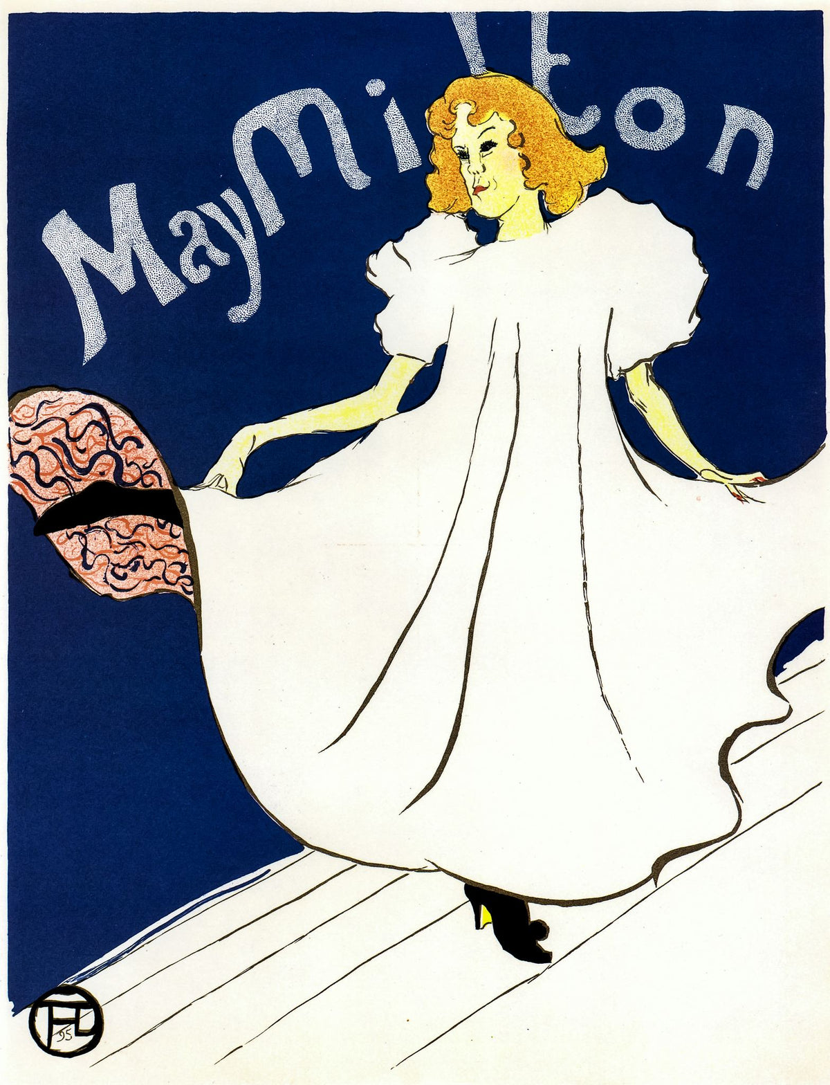 May Milton – Henri de Toulouse-Lautrec, 1895, framed
