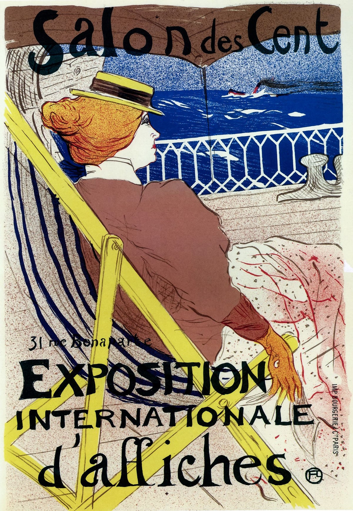 Salon des Cent (Exposition Internationale d'Affiches) – Henri de Toulouse-Lautrec, 1896, framed