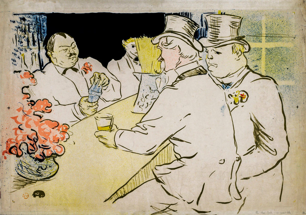 The Chap Book, Preliminary Drawing – Henri de Toulouse-Lautrec, 1896, framed