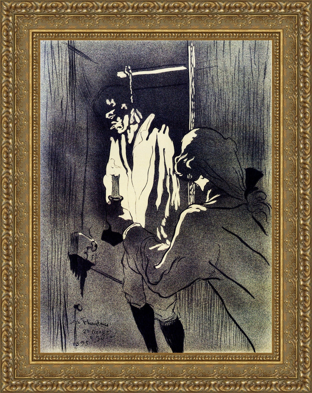 The Hanging (Le Pendu) by Henri de Toulouse-Lautrec — Framed Giclee Canvas Print | Canvas Classics