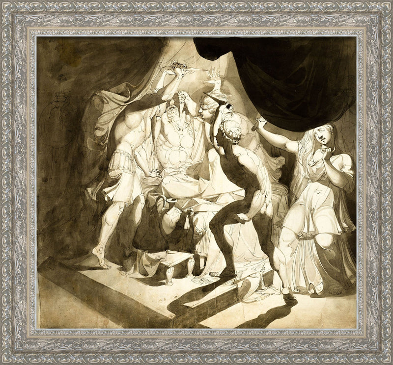 An Old Man Murdered By Three Younger Men – Henry Fuseli, c. 1790