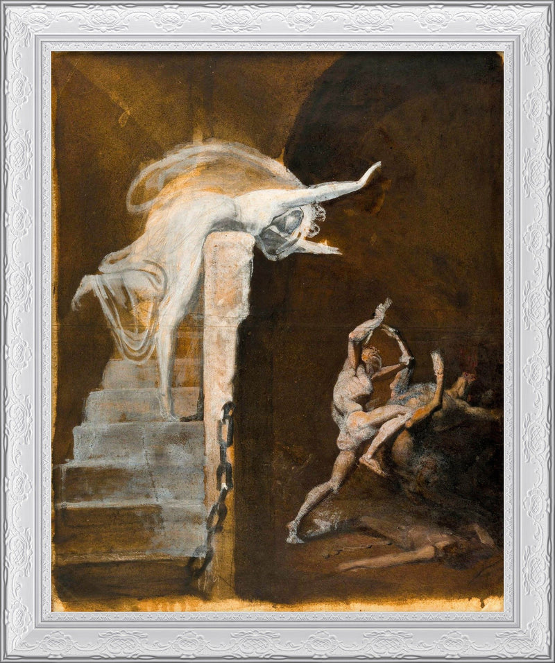 Ariadne Watching The Struggle Of Theseus With The Minotaur – Henry Fuseli, c. 1815-1820
