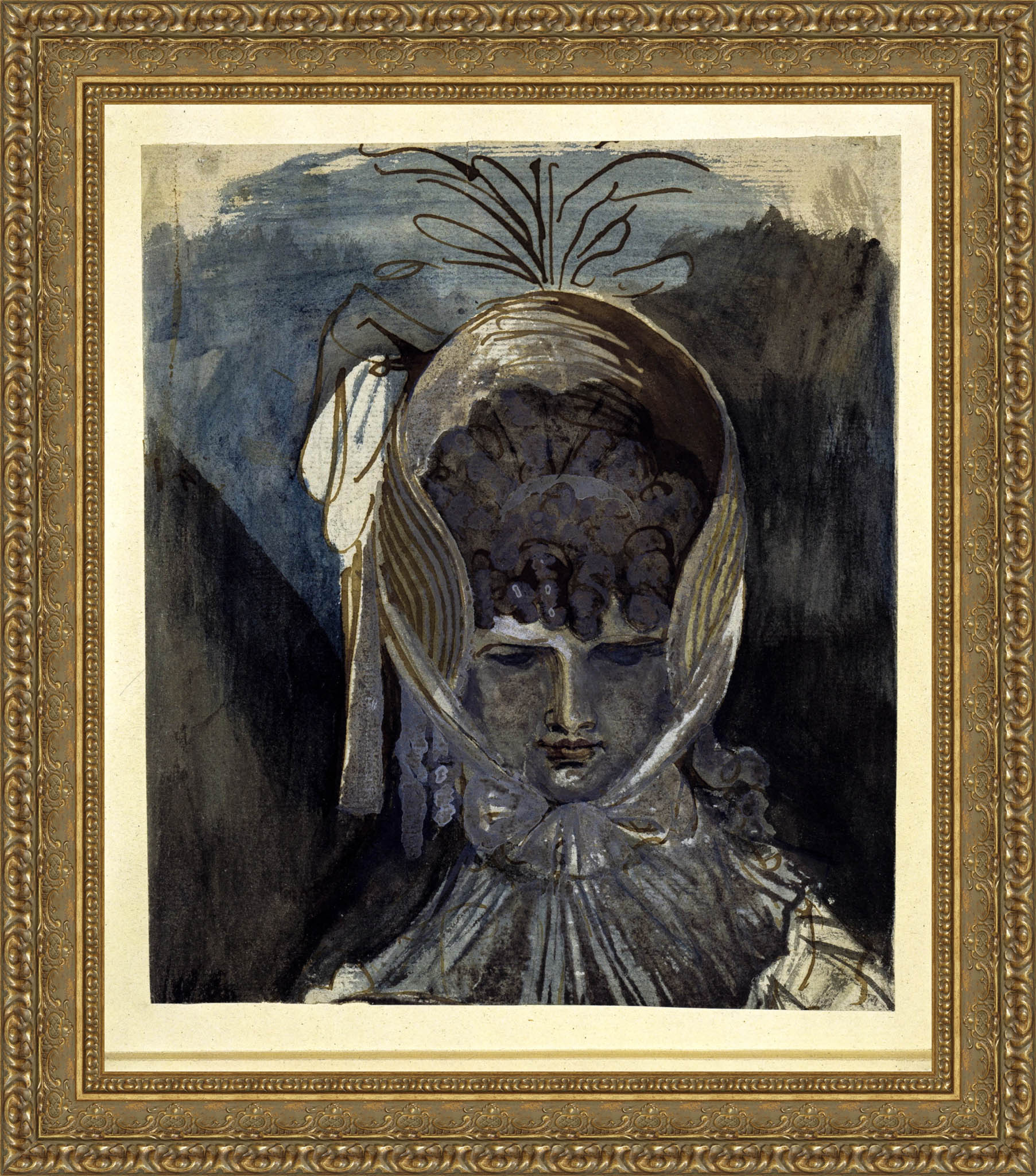 Bust Portrait Of A Woman With Bonnet – Henry Fuseli, c. 1790s - Canvas Classics