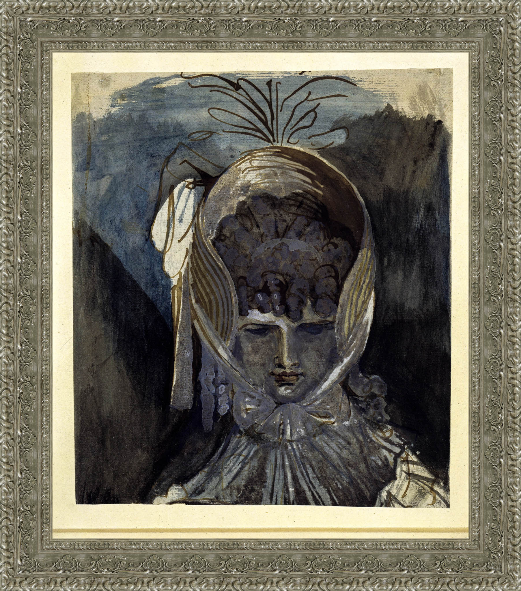 Bust Portrait Of A Woman With Bonnet – Henry Fuseli, c. 1790s - Canvas Classics