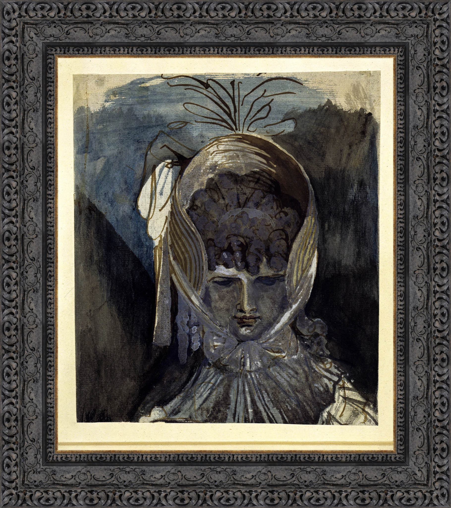 Bust Portrait Of A Woman With Bonnet – Henry Fuseli, c. 1790s - Canvas Classics