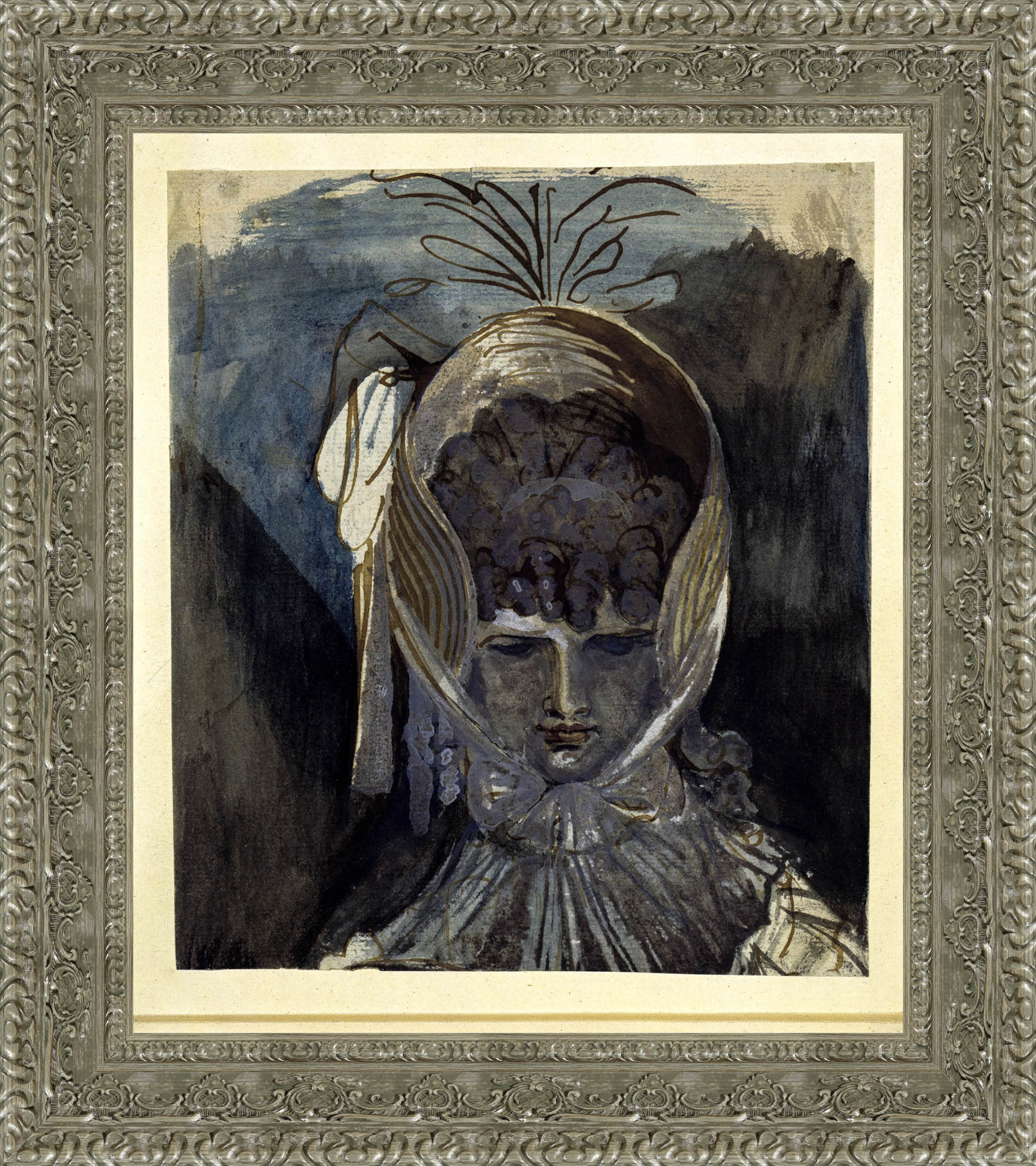 Bust Portrait Of A Woman With Bonnet – Henry Fuseli, c. 1790s - Canvas Classics