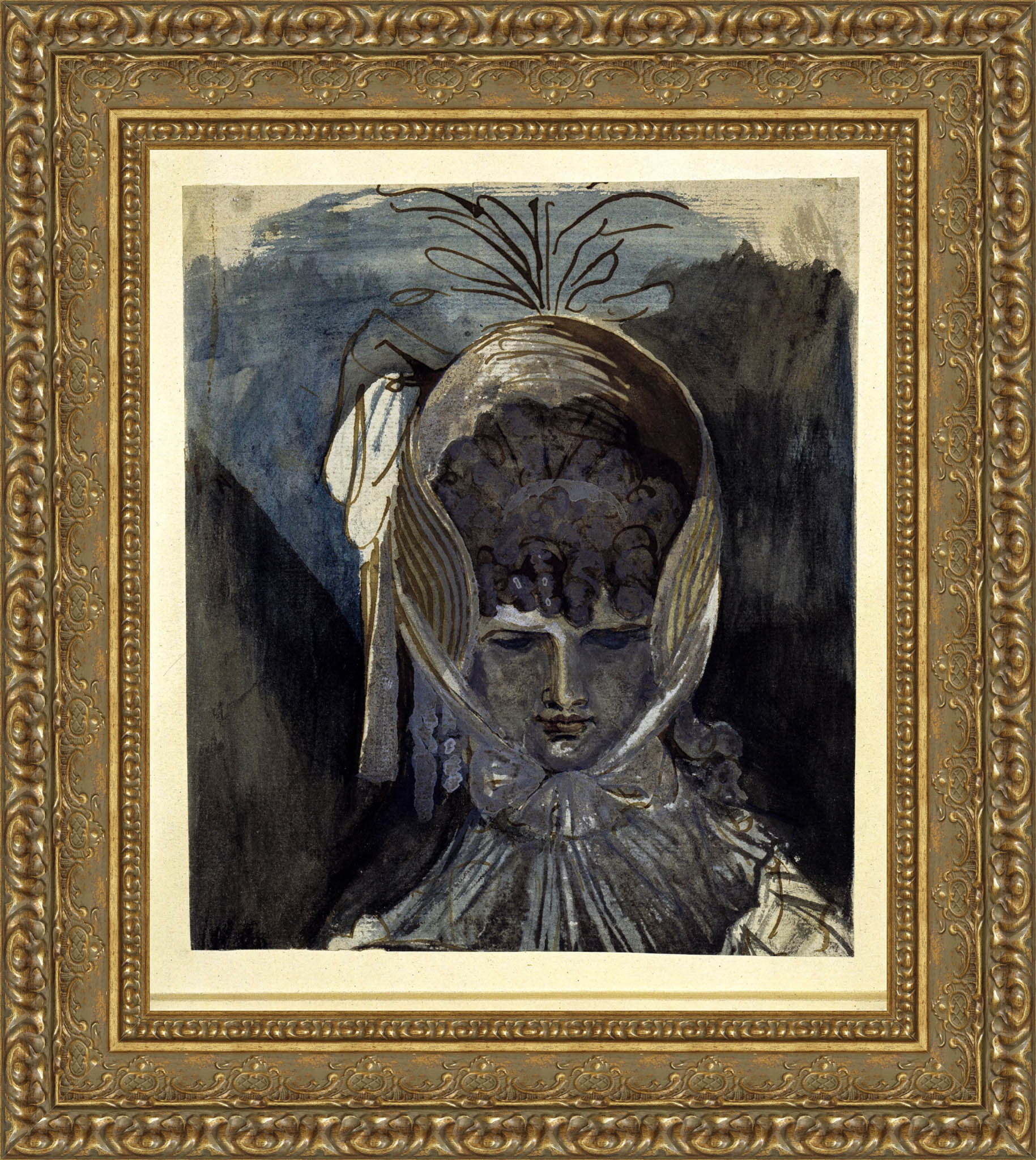 Bust Portrait Of A Woman With Bonnet – Henry Fuseli, c. 1790s - Canvas Classics