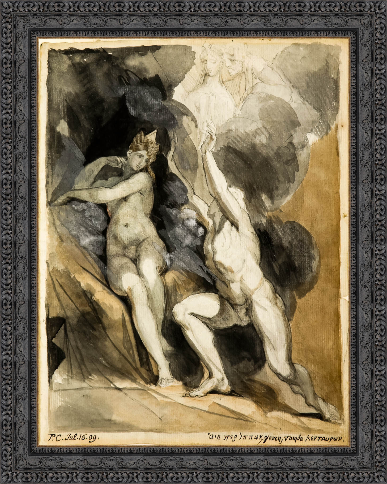 Ixion And Nephele by Henry Fuseli — Framed Giclee Canvas Print | Canvas Classics