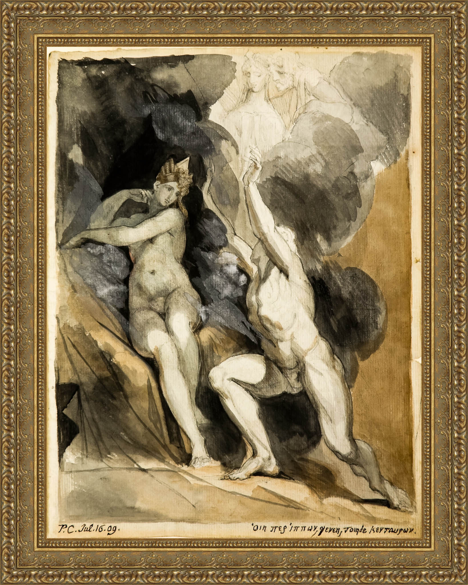 Ixion And Nephele by Henry Fuseli — Framed Giclee Canvas Print | Canvas Classics