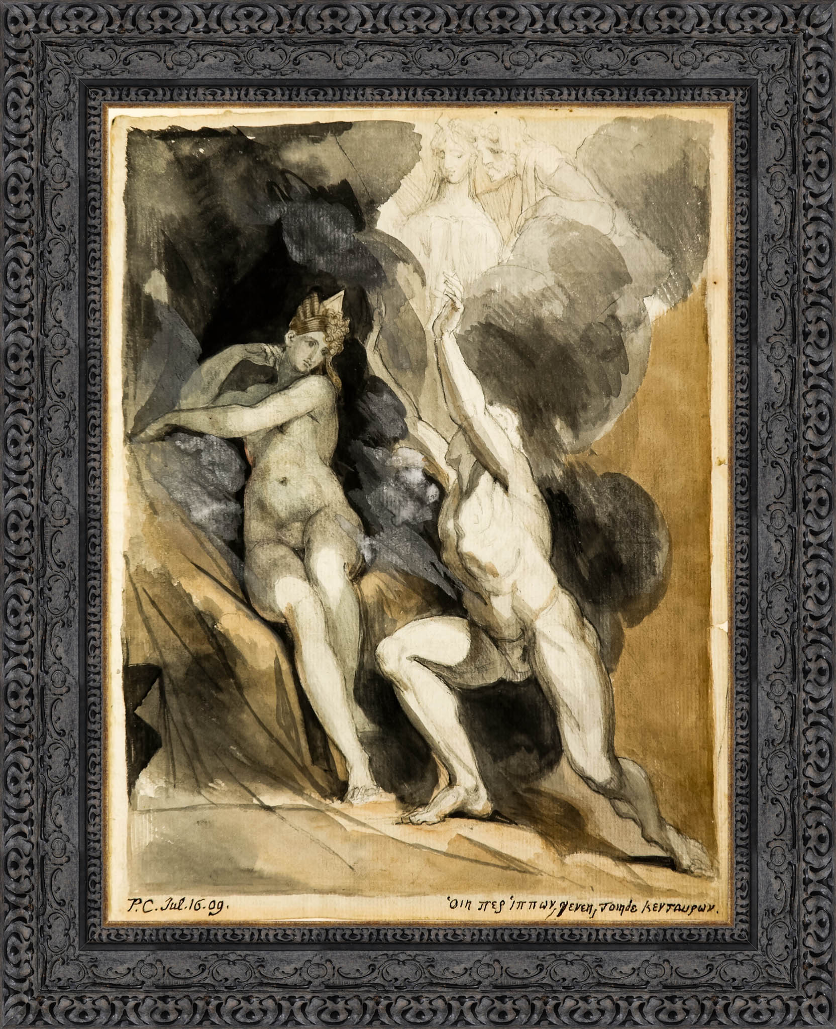 Ixion And Nephele by Henry Fuseli — Framed Giclee Canvas Print | Canvas Classics