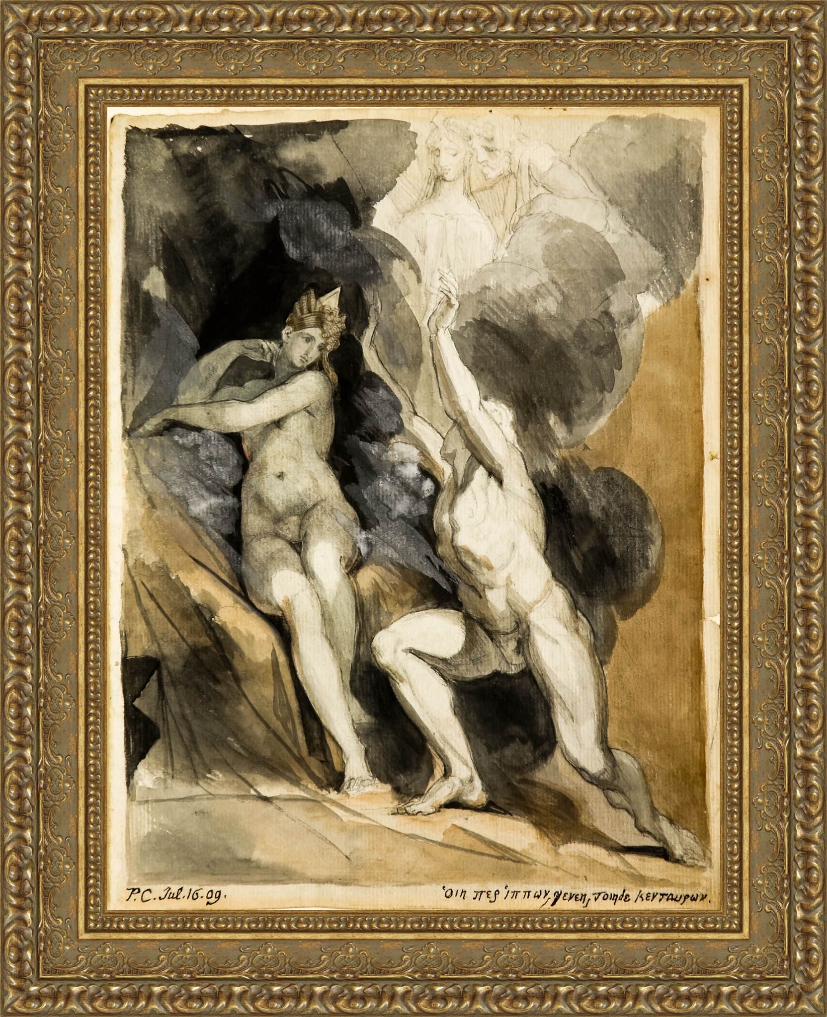 Ixion And Nephele by Henry Fuseli — Framed Giclee Canvas Print | Canvas Classics