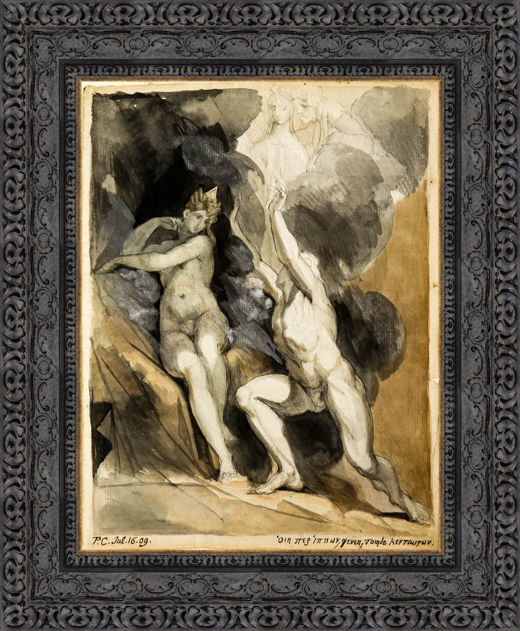 Ixion And Nephele by Henry Fuseli — Framed Giclee Canvas Print | Canvas Classics