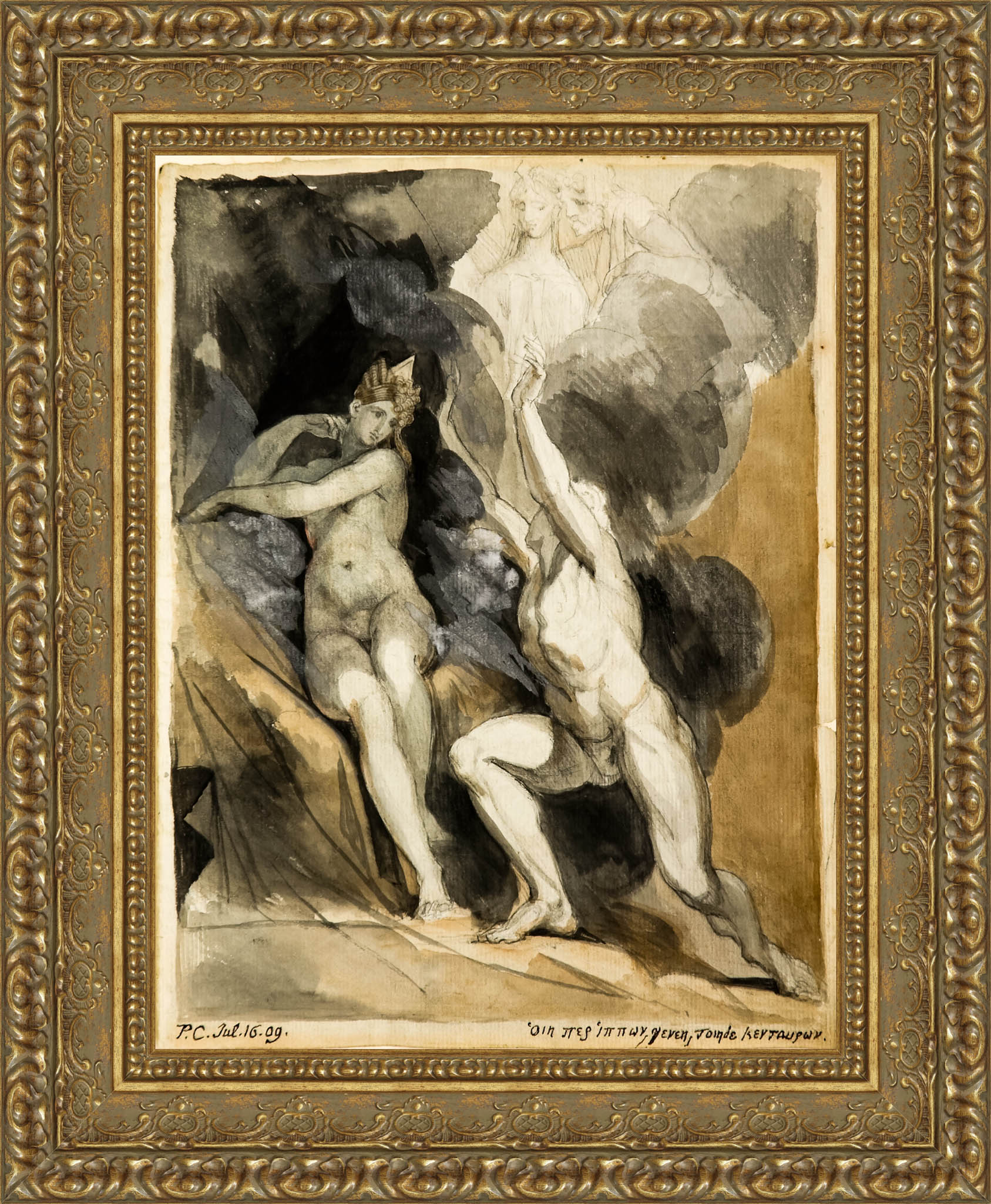 Ixion And Nephele by Henry Fuseli — Framed Giclee Canvas Print | Canvas Classics