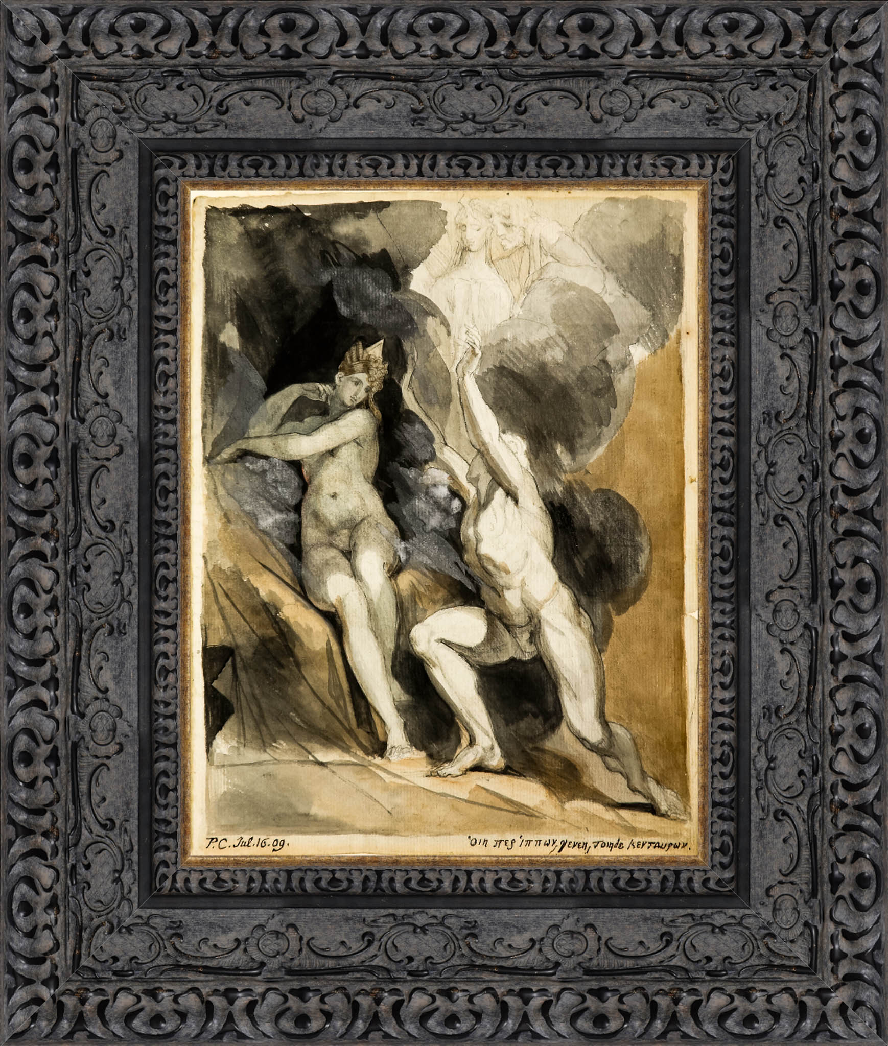 Ixion And Nephele by Henry Fuseli — Framed Giclee Canvas Print | Canvas Classics