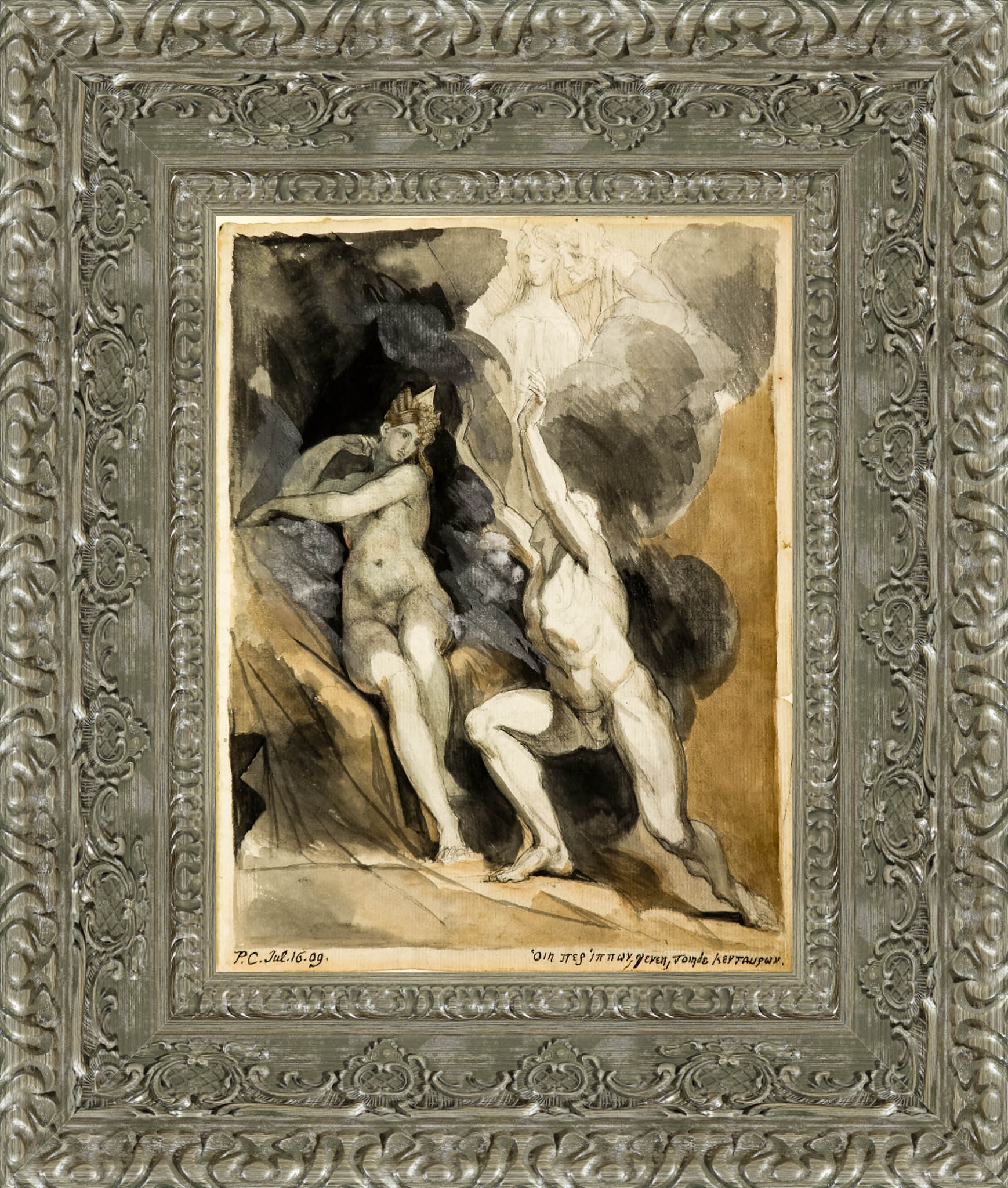 Ixion And Nephele by Henry Fuseli — Framed Giclee Canvas Print | Canvas Classics