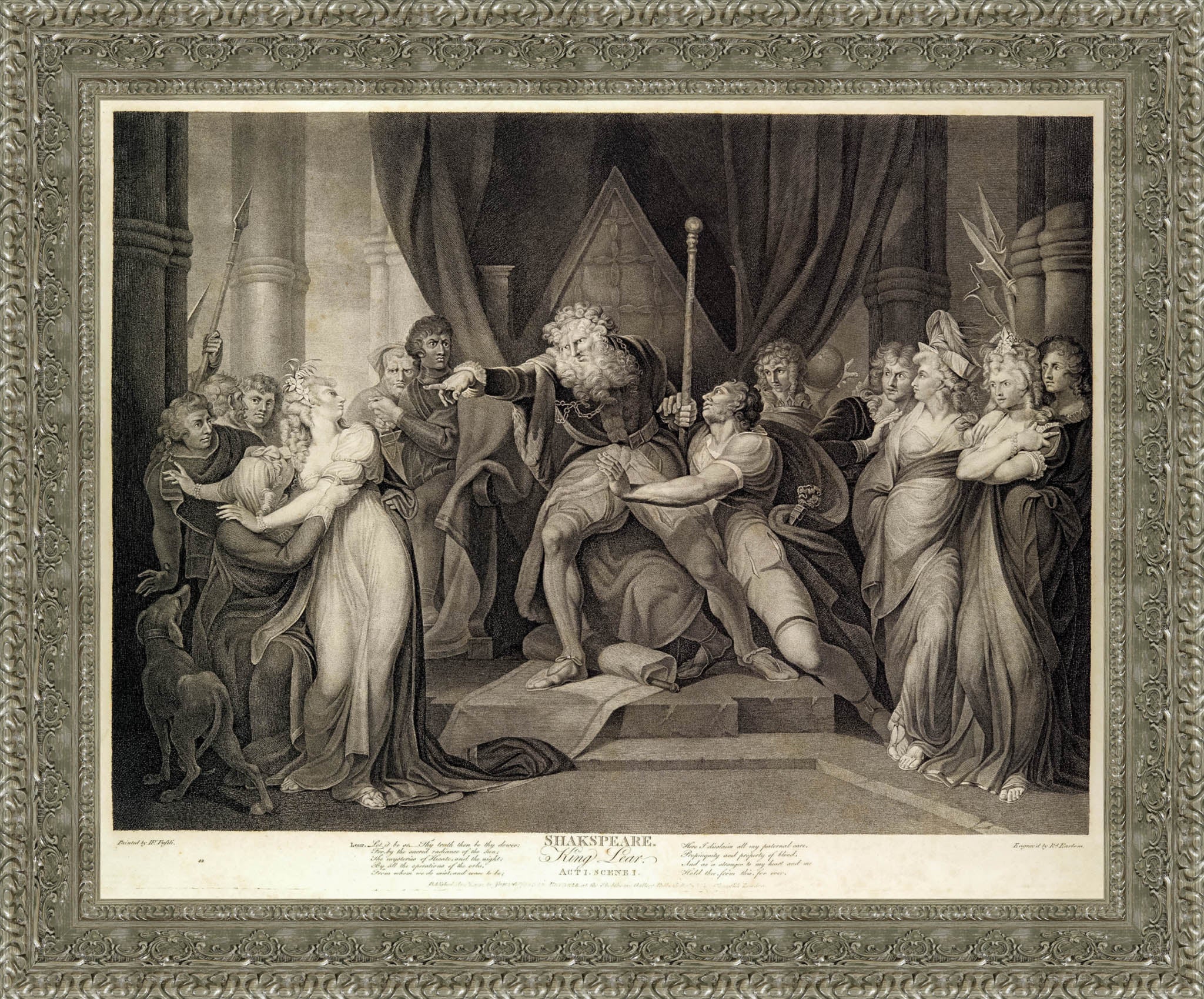 King Lear Casting Out His Daughter Cordelia by Henry Fuseli — Framed Giclee Canvas Print | Canvas Classics
