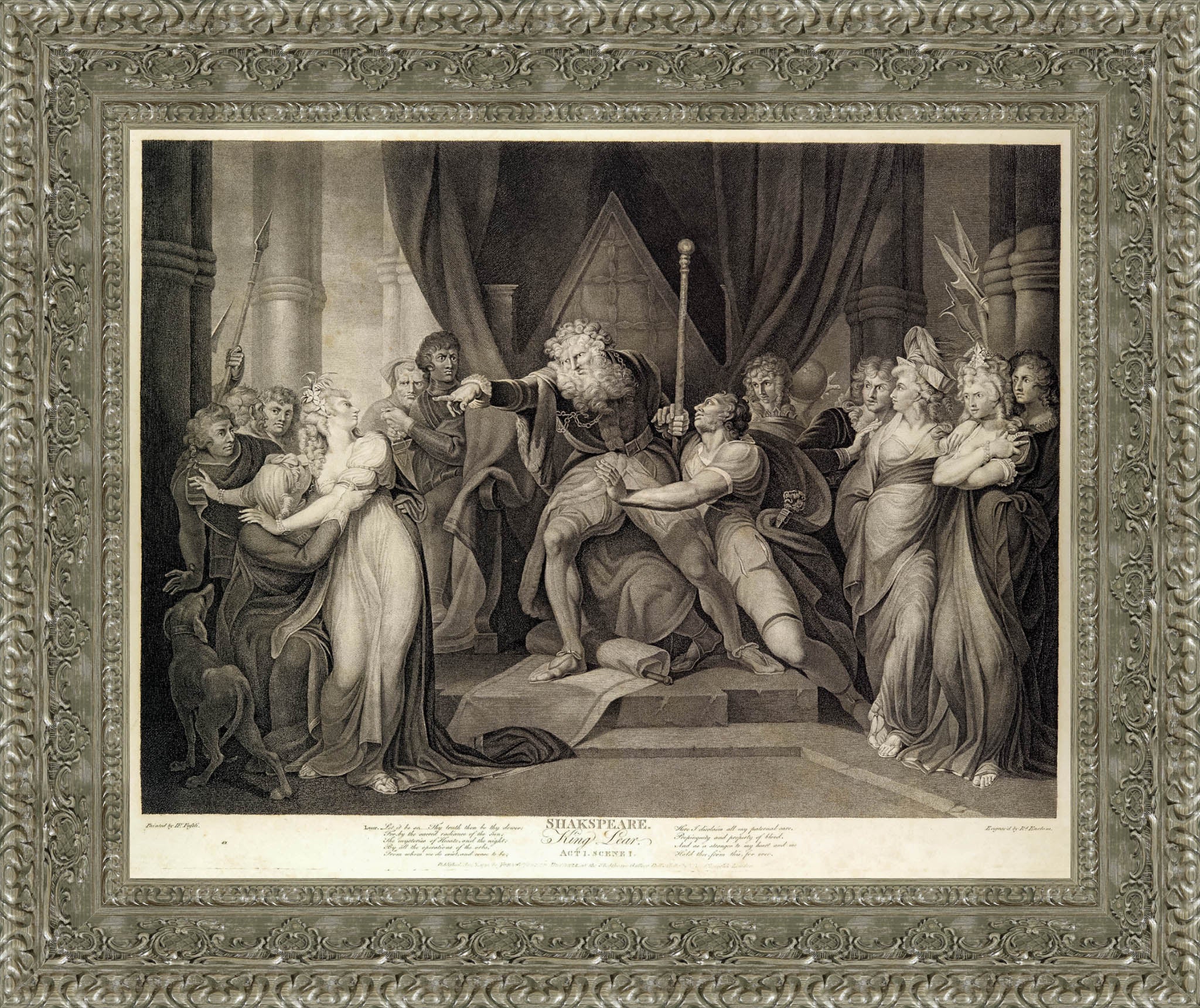 King Lear Casting Out His Daughter Cordelia by Henry Fuseli — Framed Giclee Canvas Print | Canvas Classics