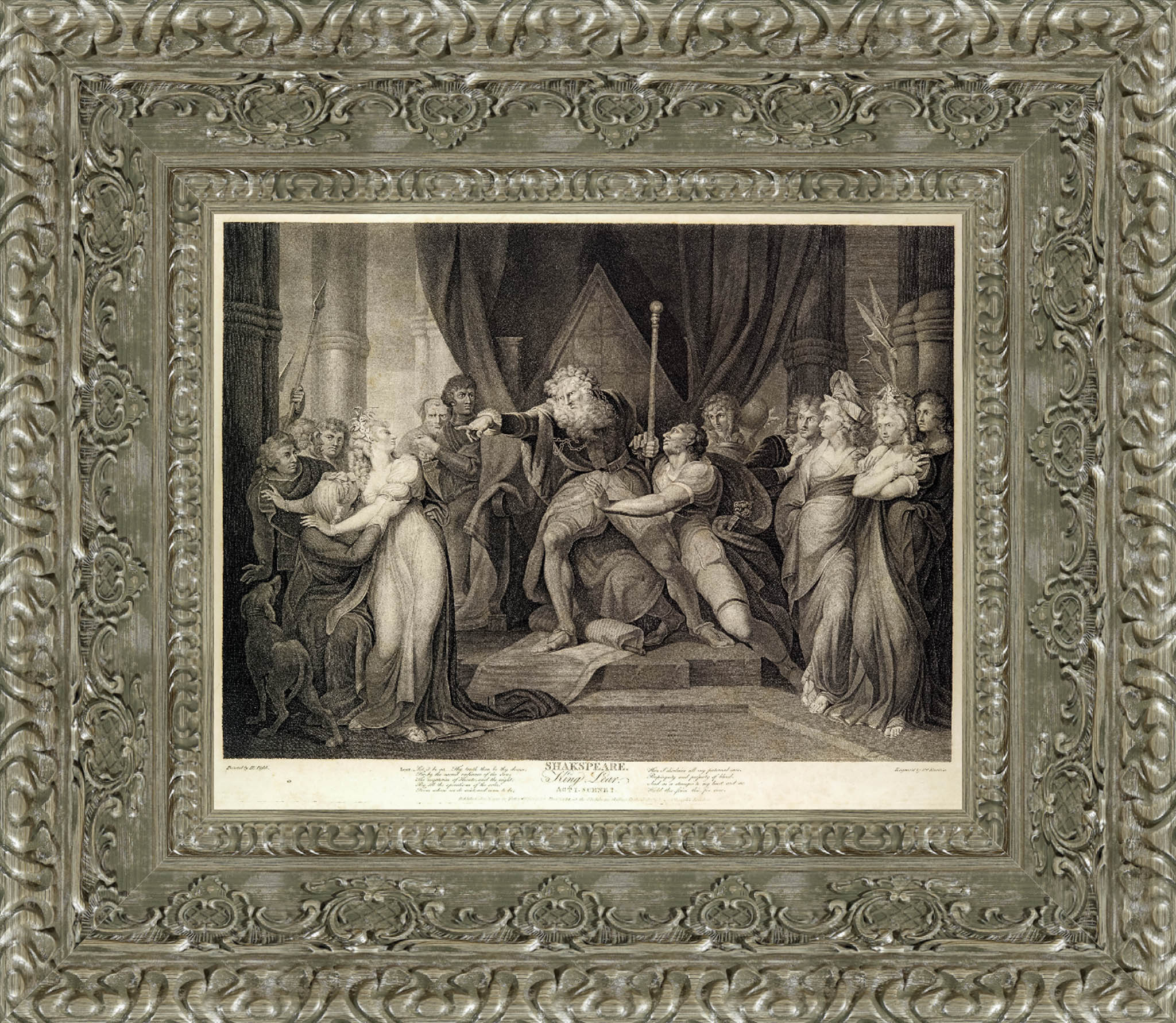 King Lear Casting Out His Daughter Cordelia by Henry Fuseli — Framed Giclee Canvas Print | Canvas Classics