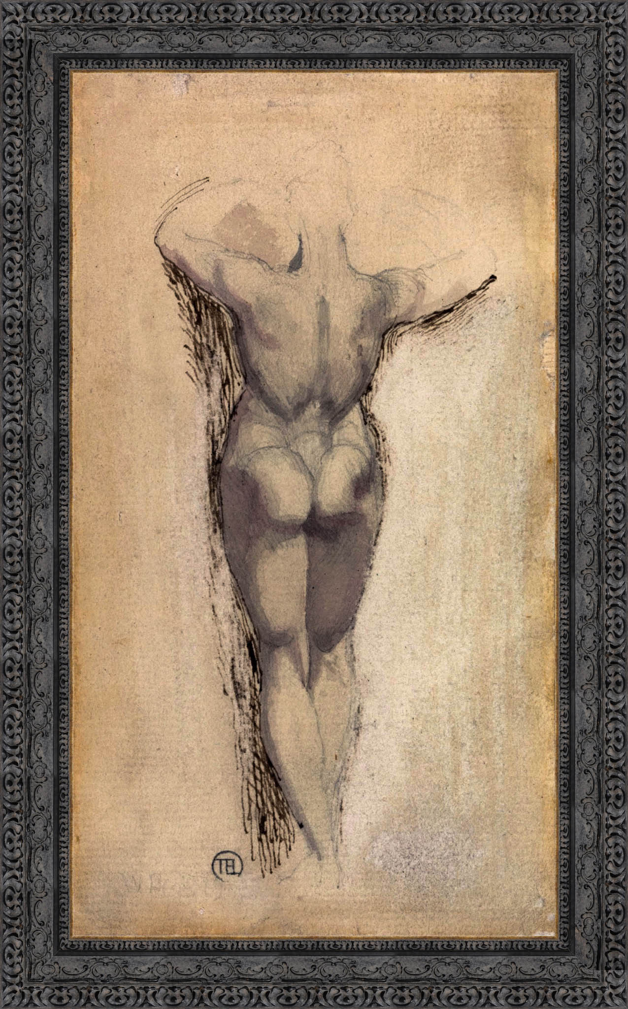 Study Of A Back Of A Female Nude Standing – Henry Fuseli, c. 1770 - 1780 - Canvas Classics